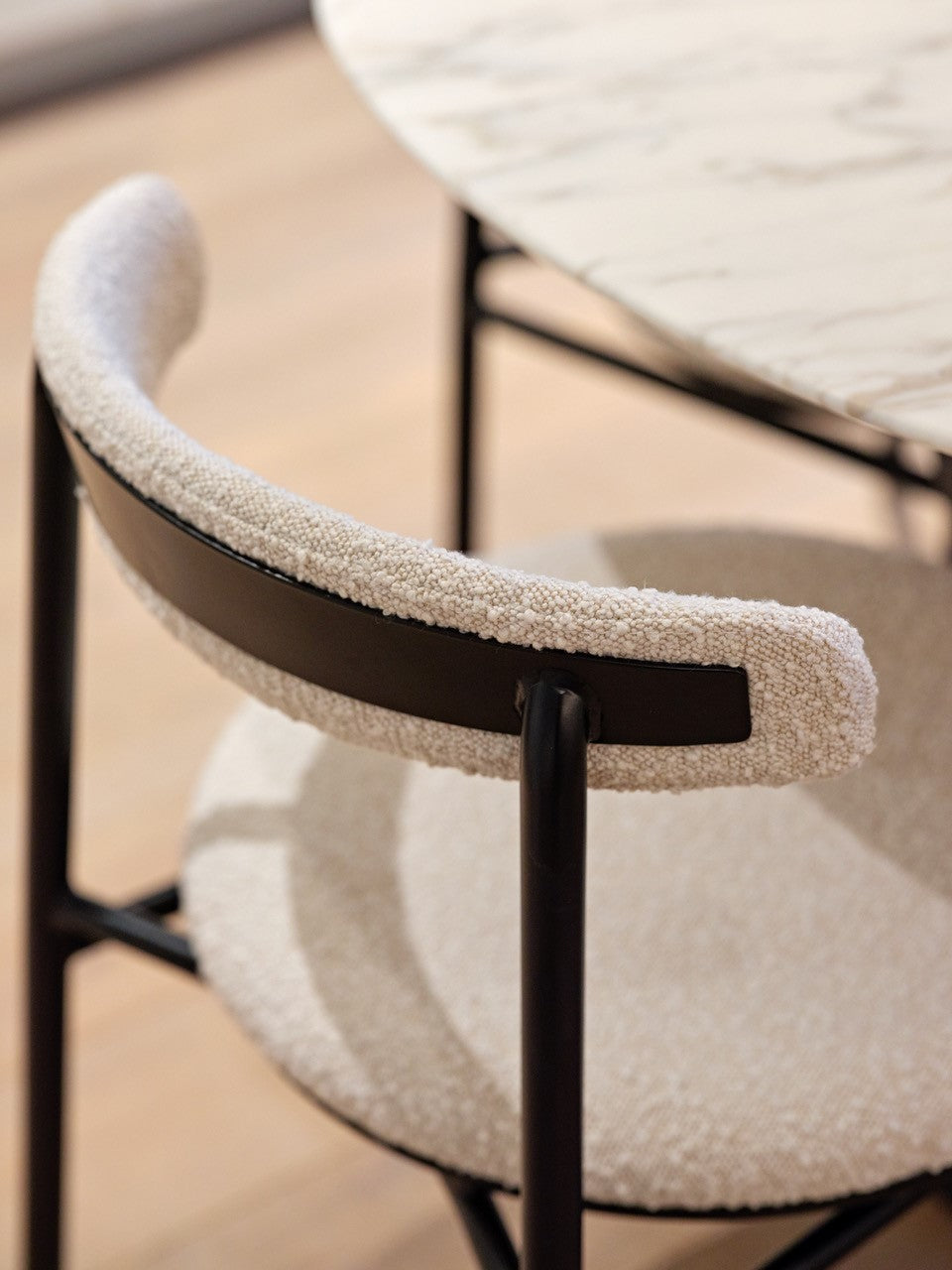 Nook Dining Chair set of 2 - Boucle Sand