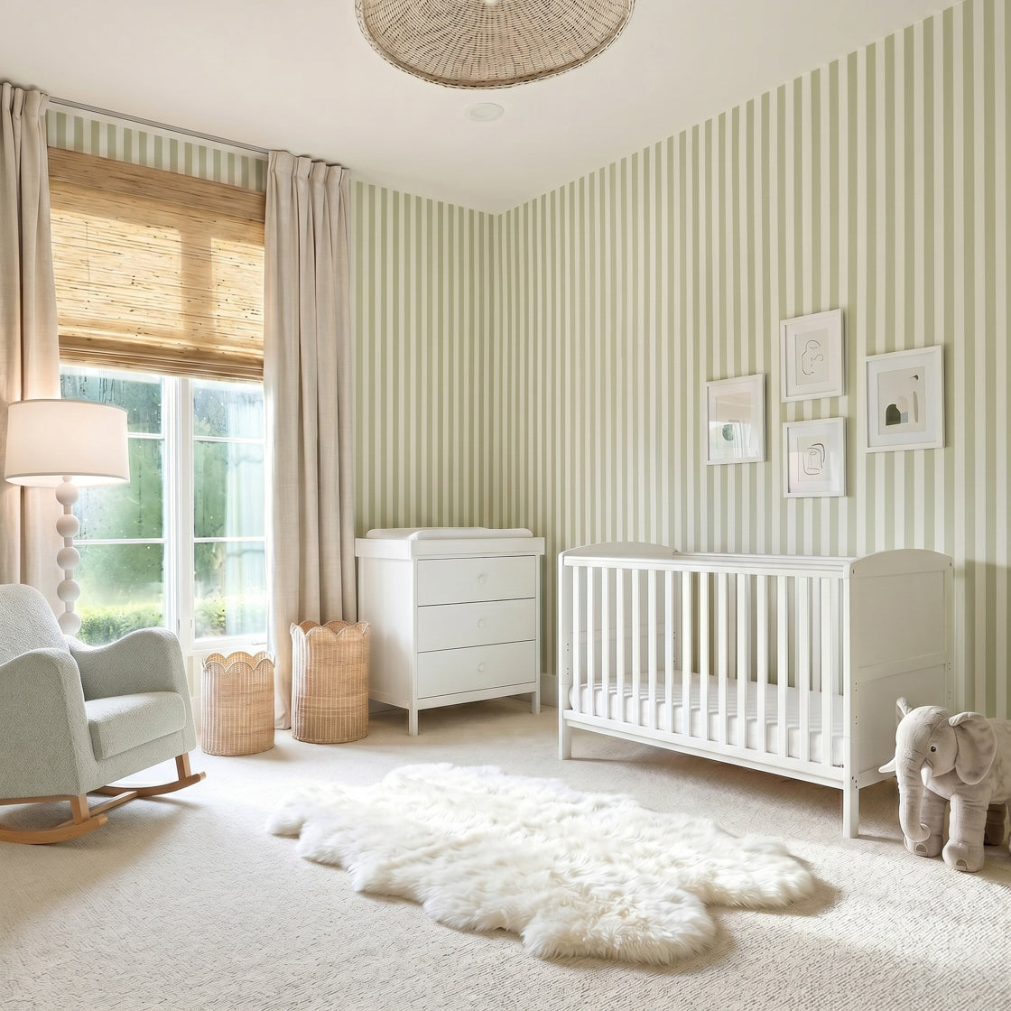 Dreamer White Wood 2 Piece Nursery Room Set