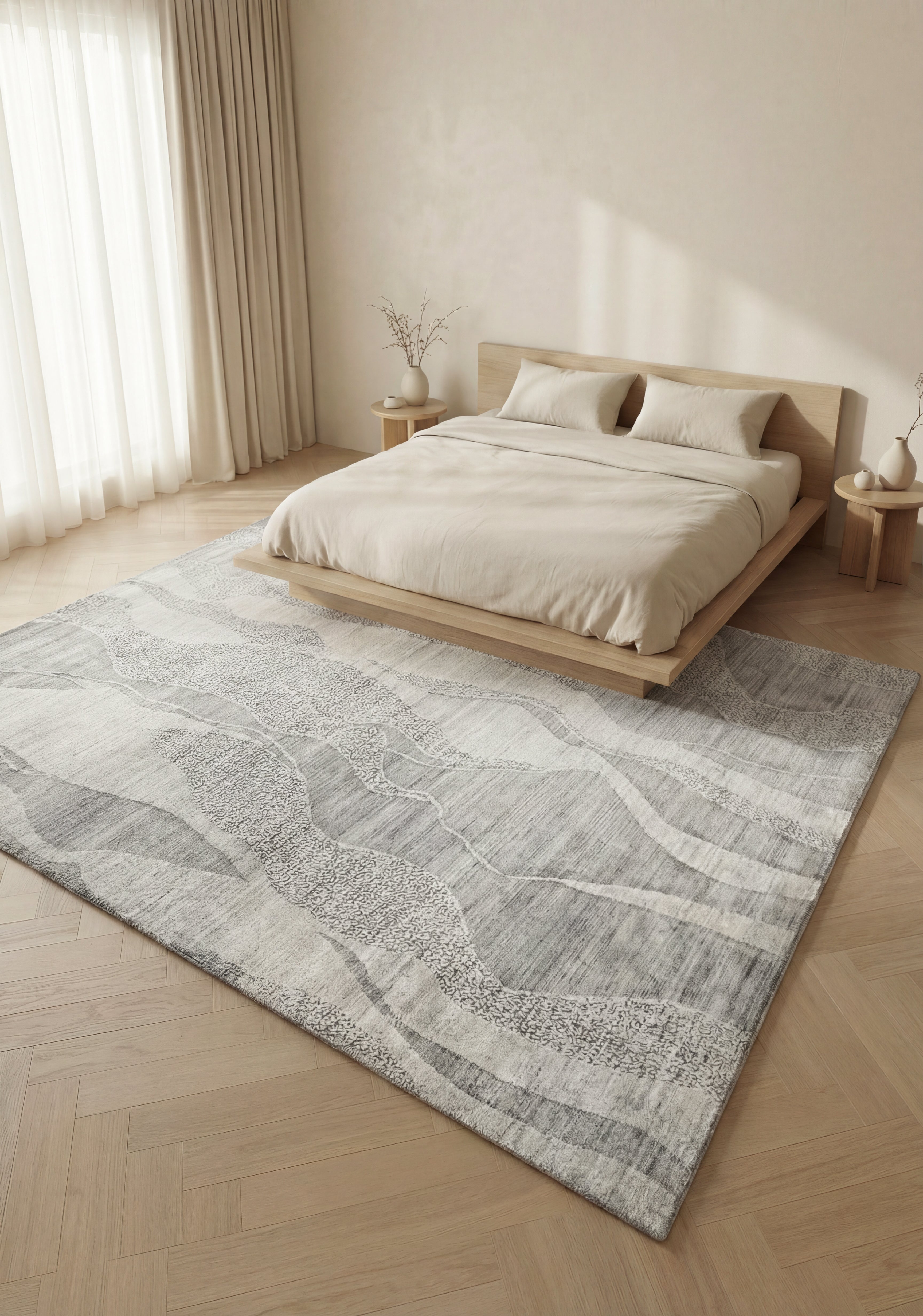 Concept Looms Dune DU147 White Light Blue Rug