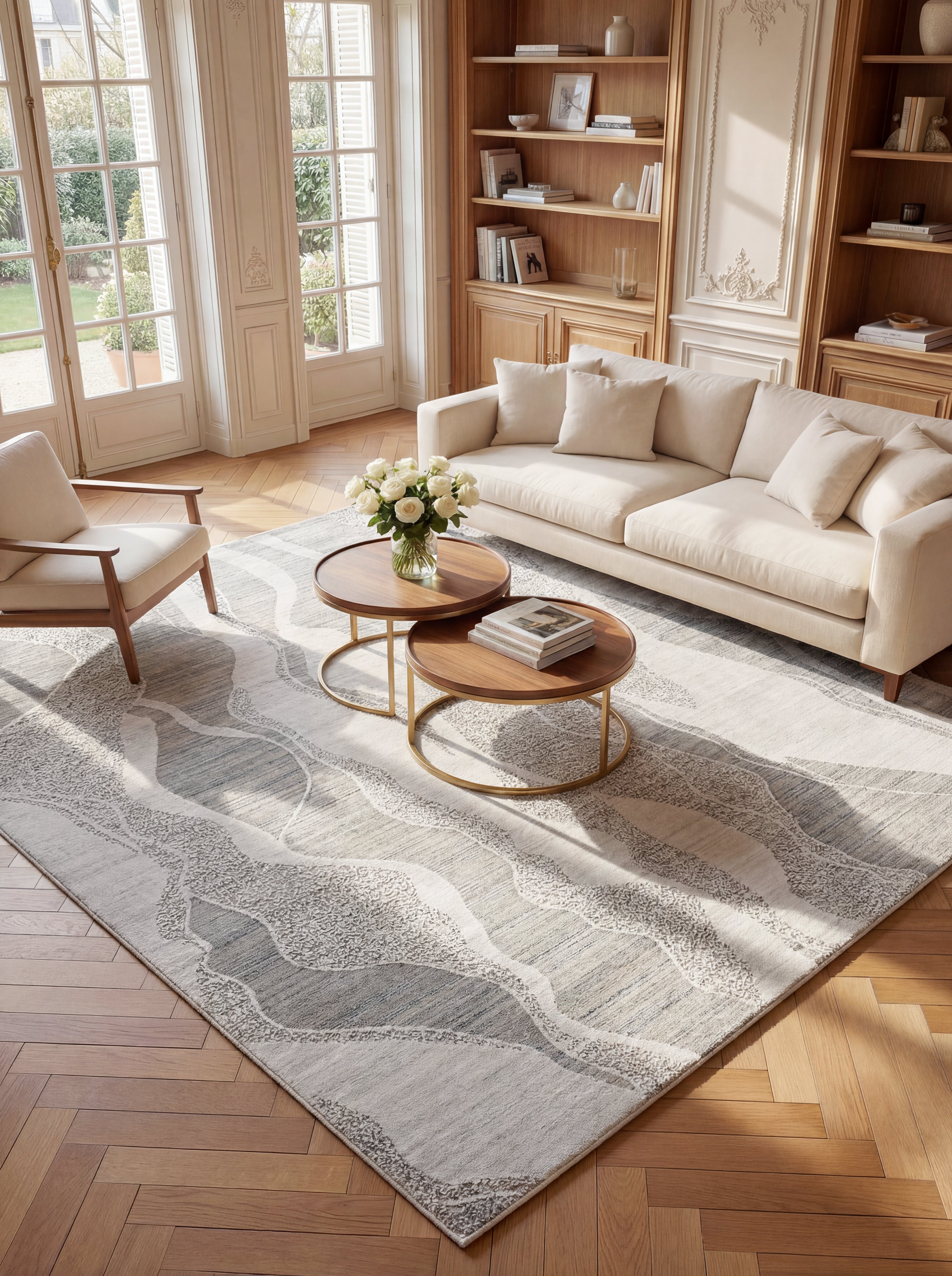 Concept Looms Dune DU147 White Light Blue Rug