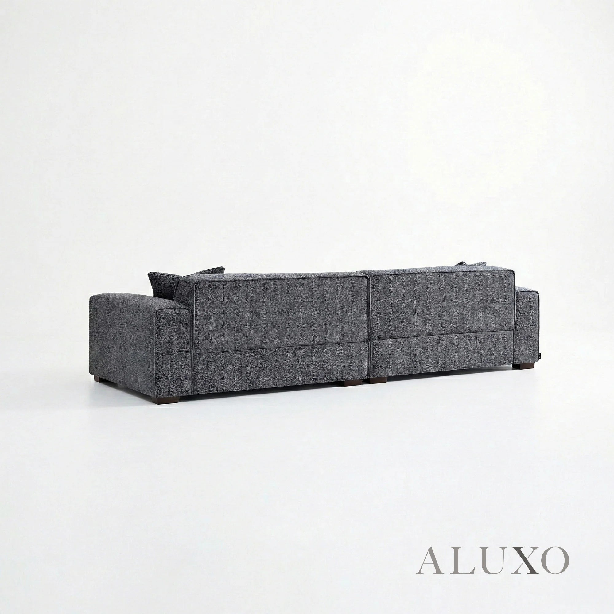Aluxo Crawford Charcoal Grey Boucle Sofa | 4 Seater