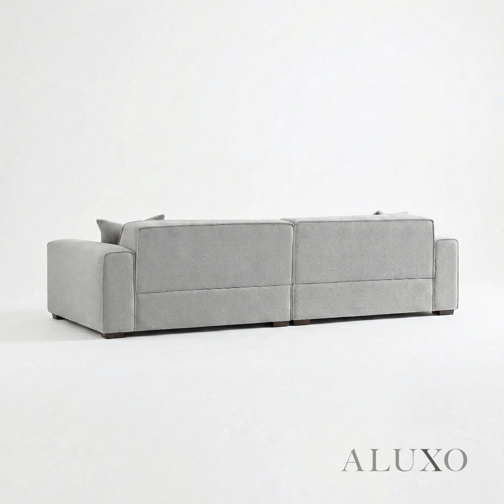 Aluxo Crawford Pebble Grey Boucle Sofa | 4 Seater