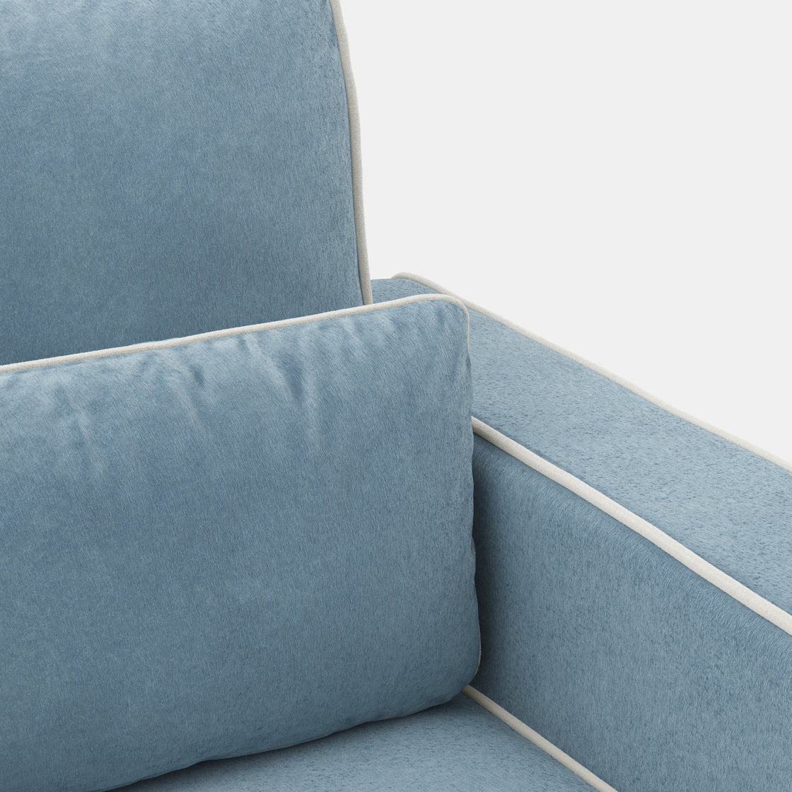 Diego Ice Blue Velvet Armchair