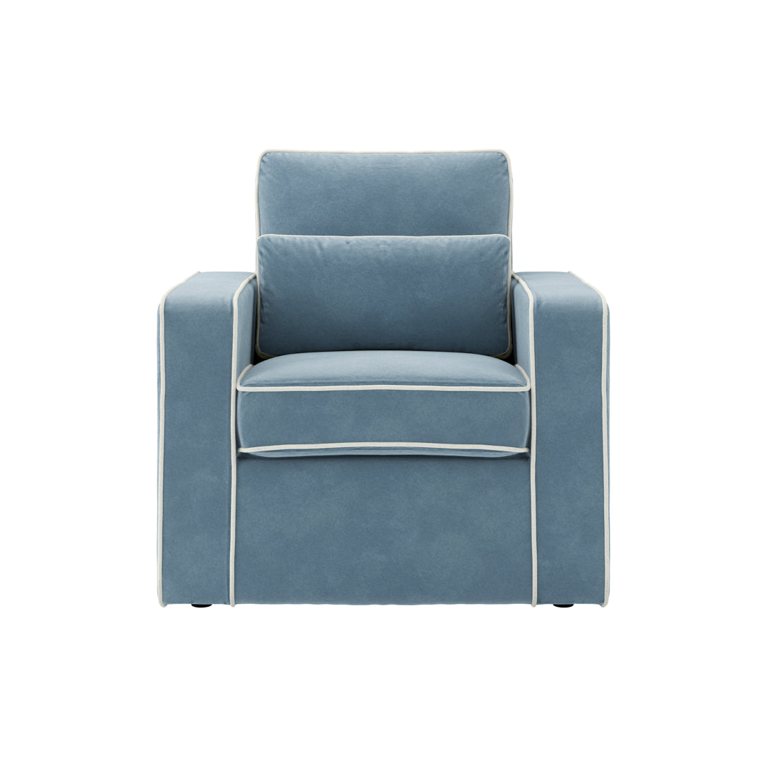Diego Ice Blue Velvet Armchair