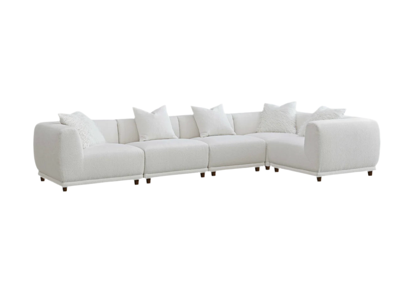 Aluxo Cindy Polar Boucle Modular Corner Sofa | 5 Seater