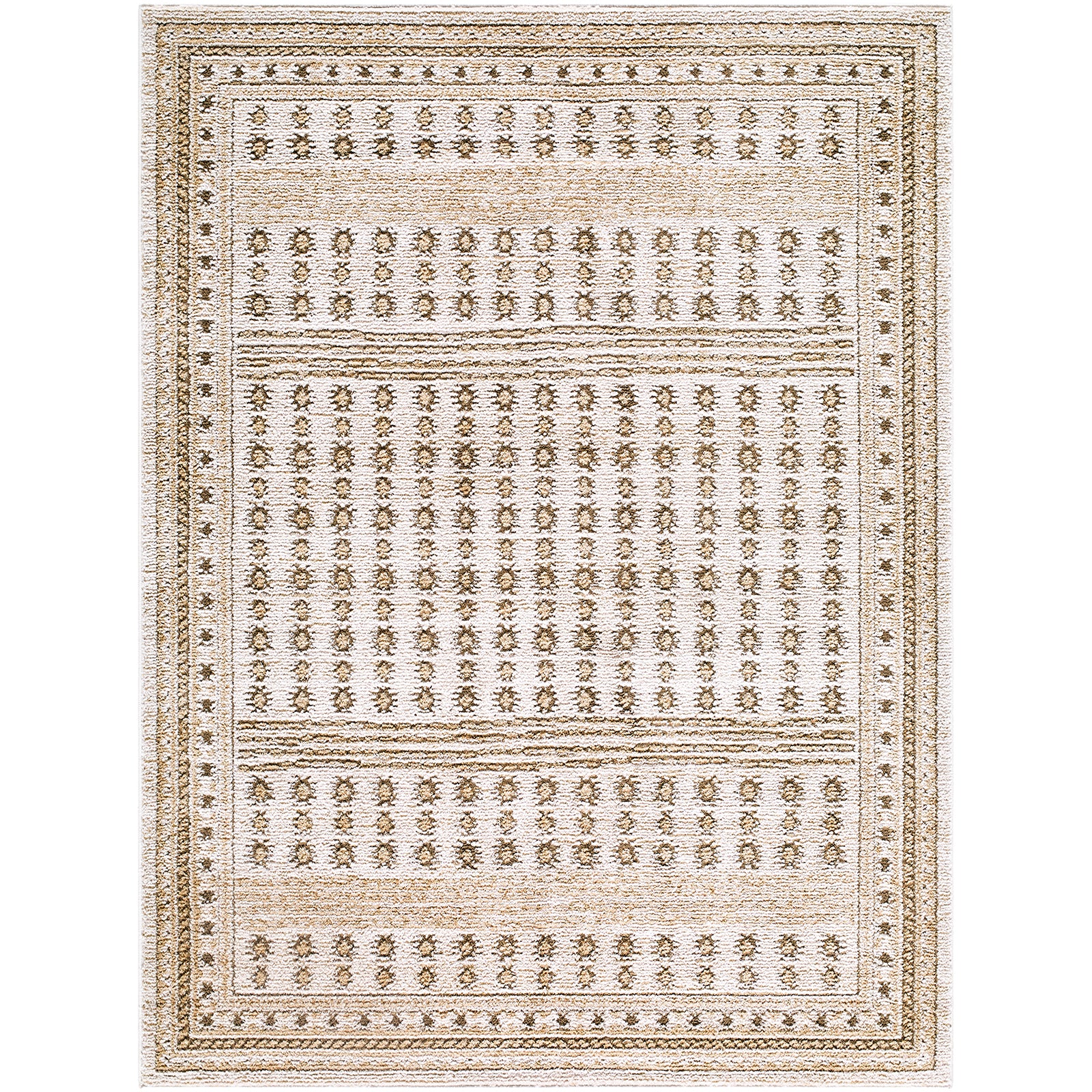 Alba Global Graphic Ivory & Light Olive Polypropylene & Polyester Rug 200x275cm - product image