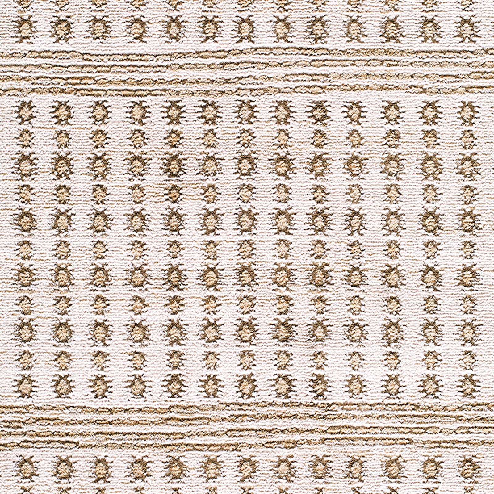 Alba Global Graphic Ivory & Light Olive Polypropylene & Polyester Rug 160x213cm - colour swatch