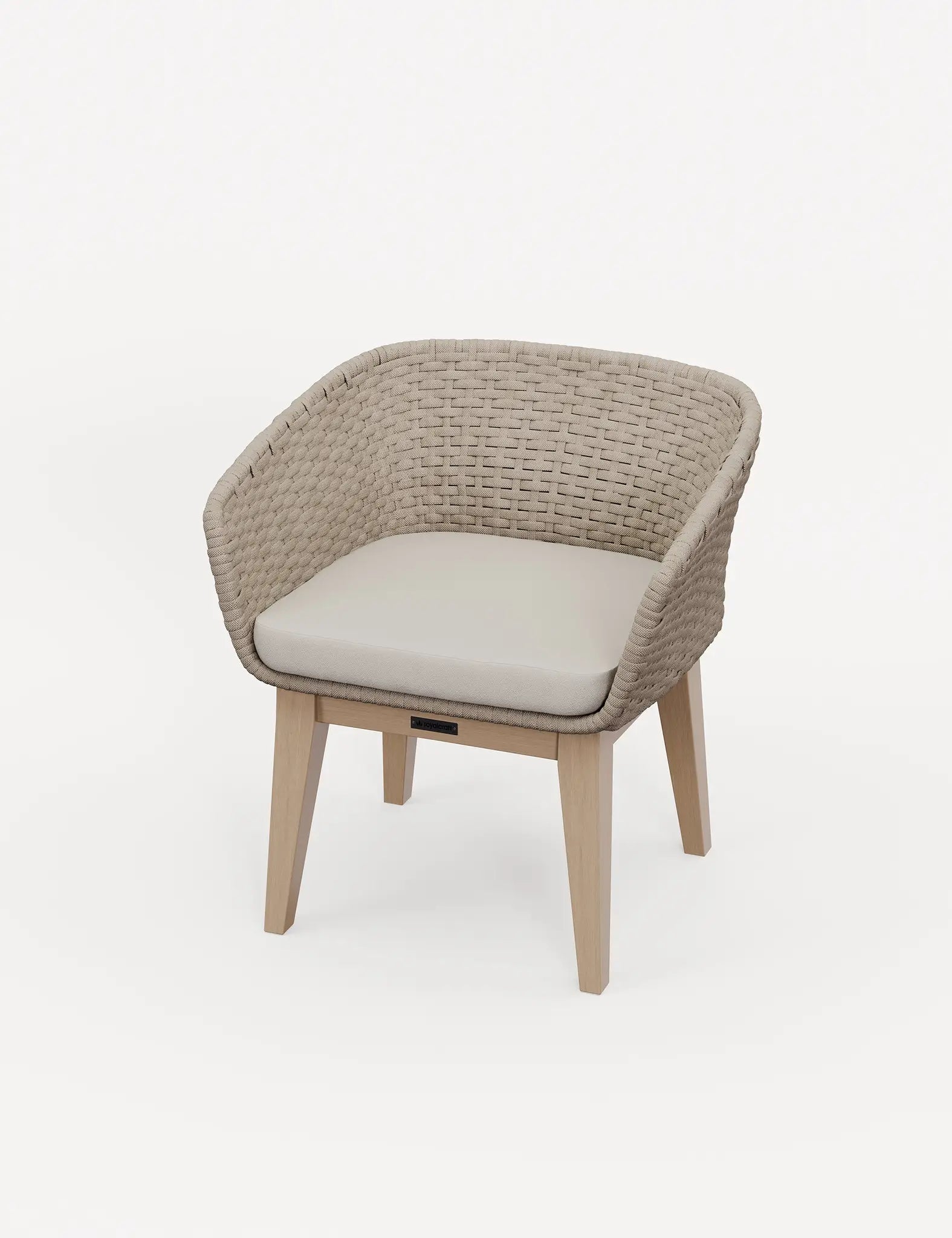 Bella 4 Seater Wood Round Sunray with Terrazzo Insert Dining Set with Tess Dawn Chairs