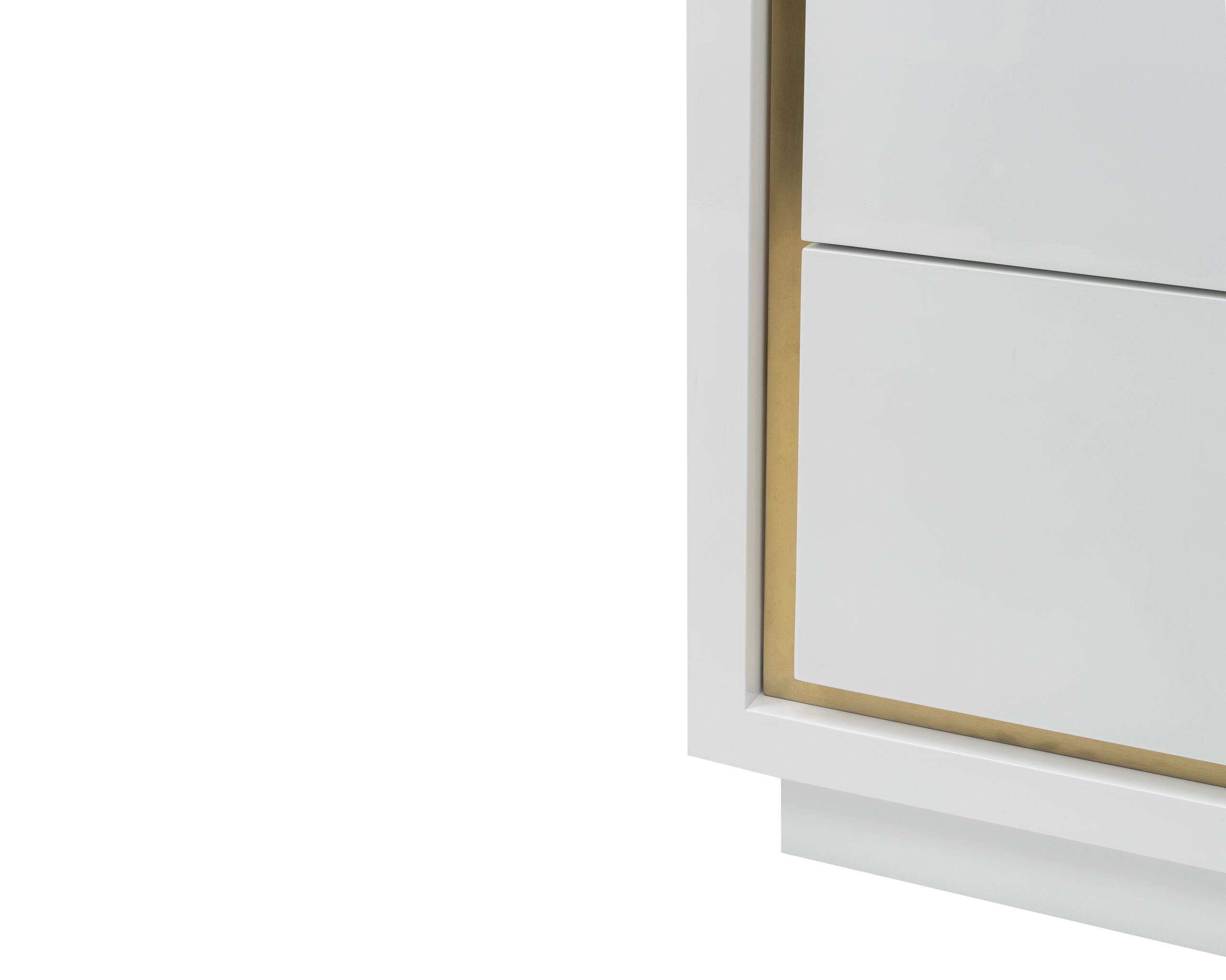 Utopia Bedside Table - White High Gloss