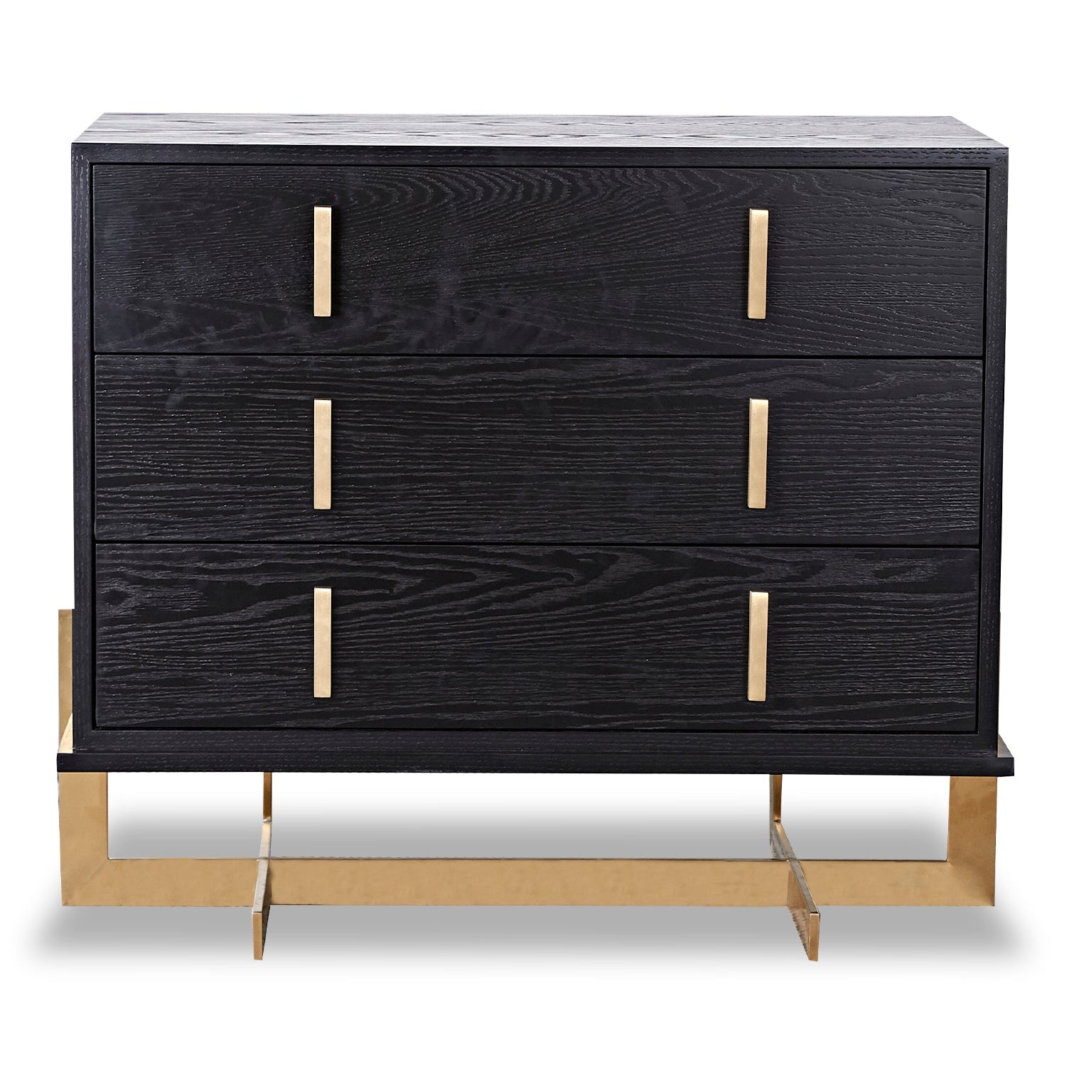 Archivolto Wenge & Brushed Brass Chest of Drawers