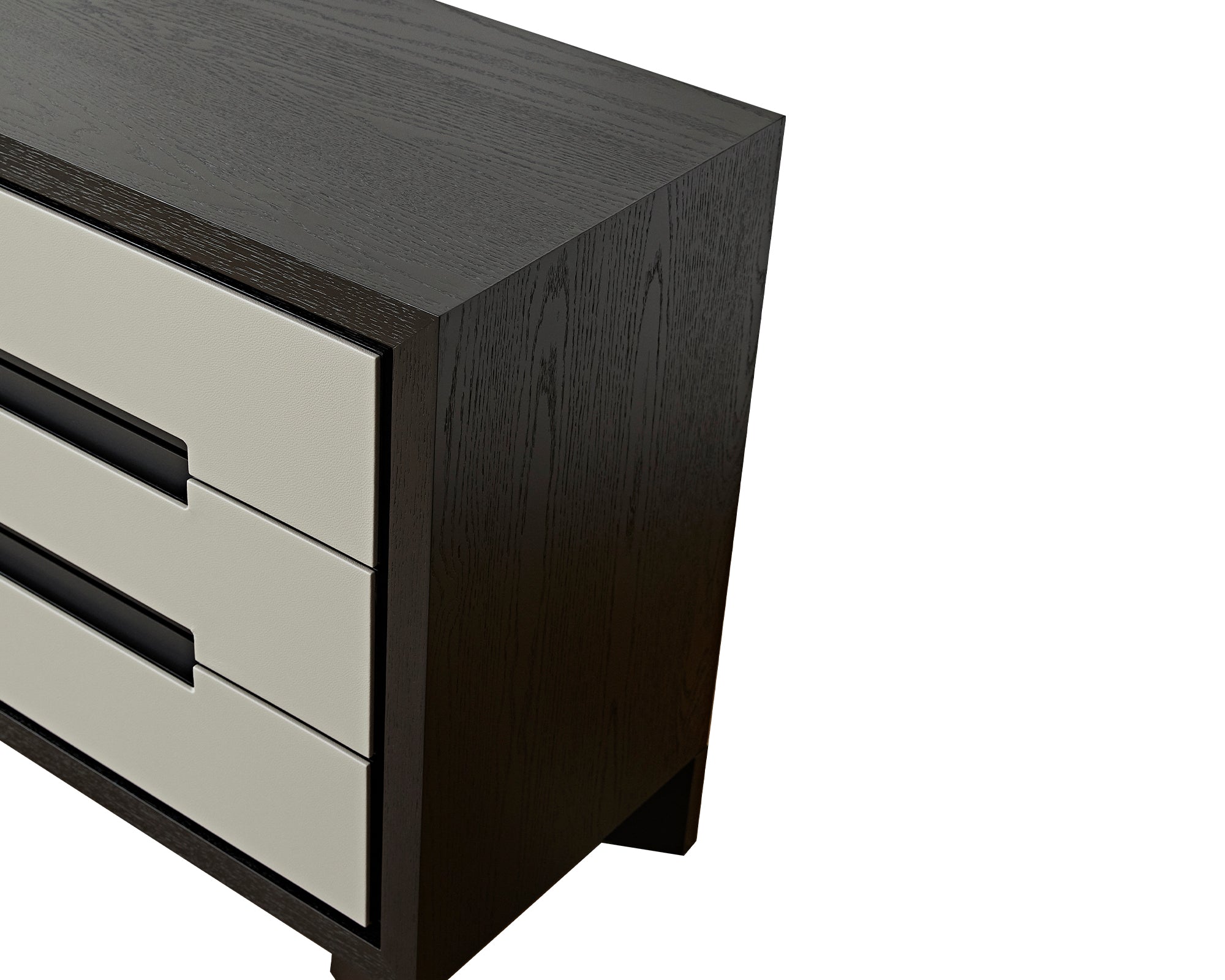Ardel Chest of Drawers - Grey Leather Look & Wenge Ash
