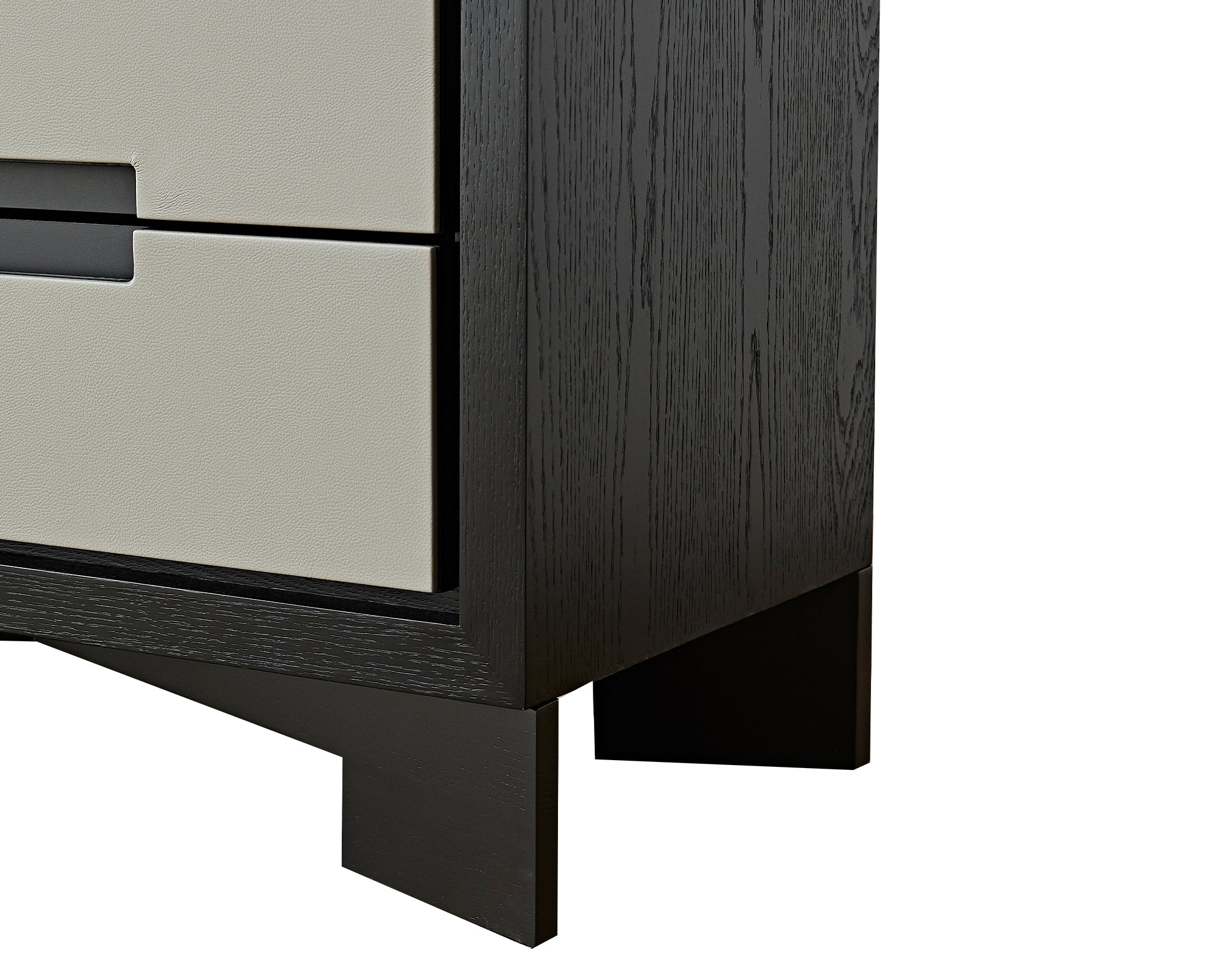 Ardel Chest of Drawers - Grey Leather Look & Wenge Ash