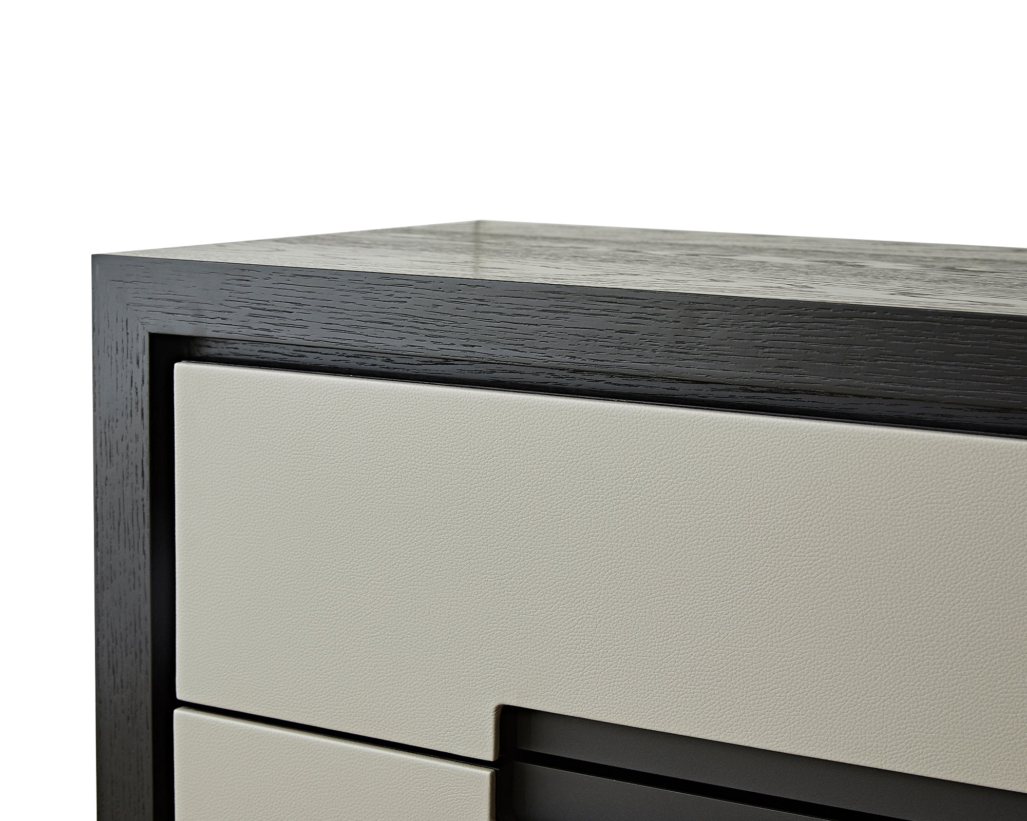 Ardel Chest of Drawers - Grey Leather Look & Wenge Ash
