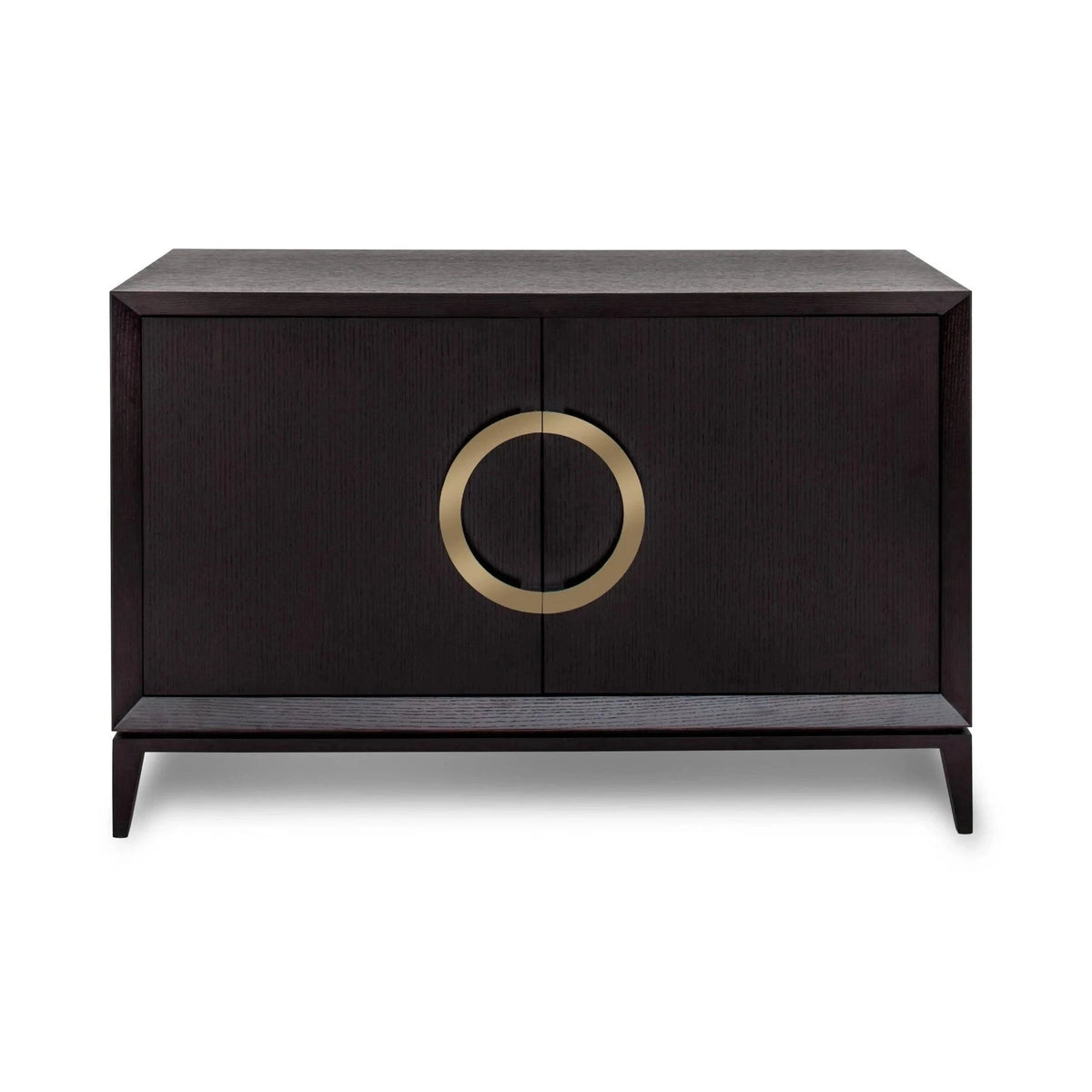 Rochel Black Oak Wood & Gold Handles Sideboard