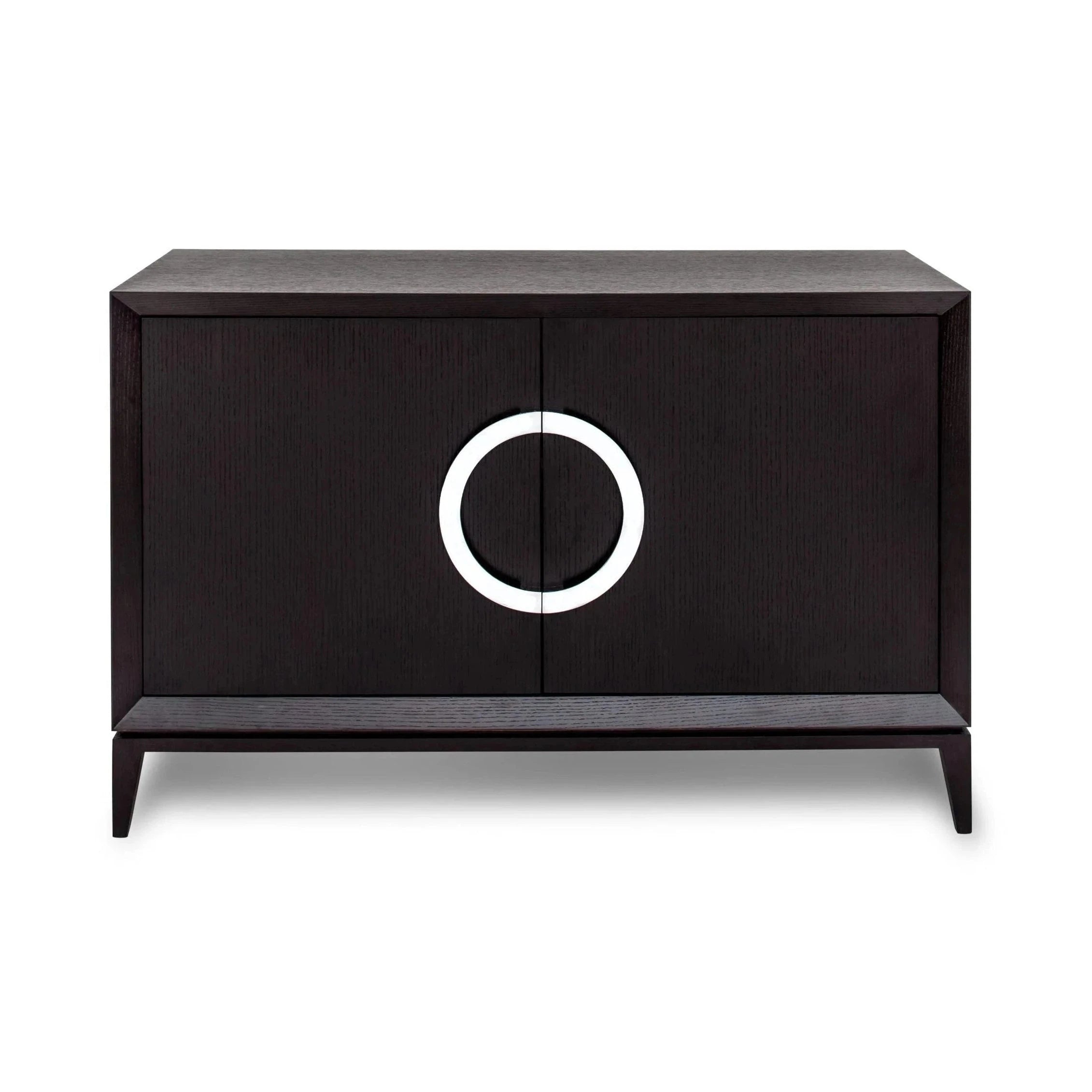 Rochel Black Oak Wood & Chrome Handle Sideboard