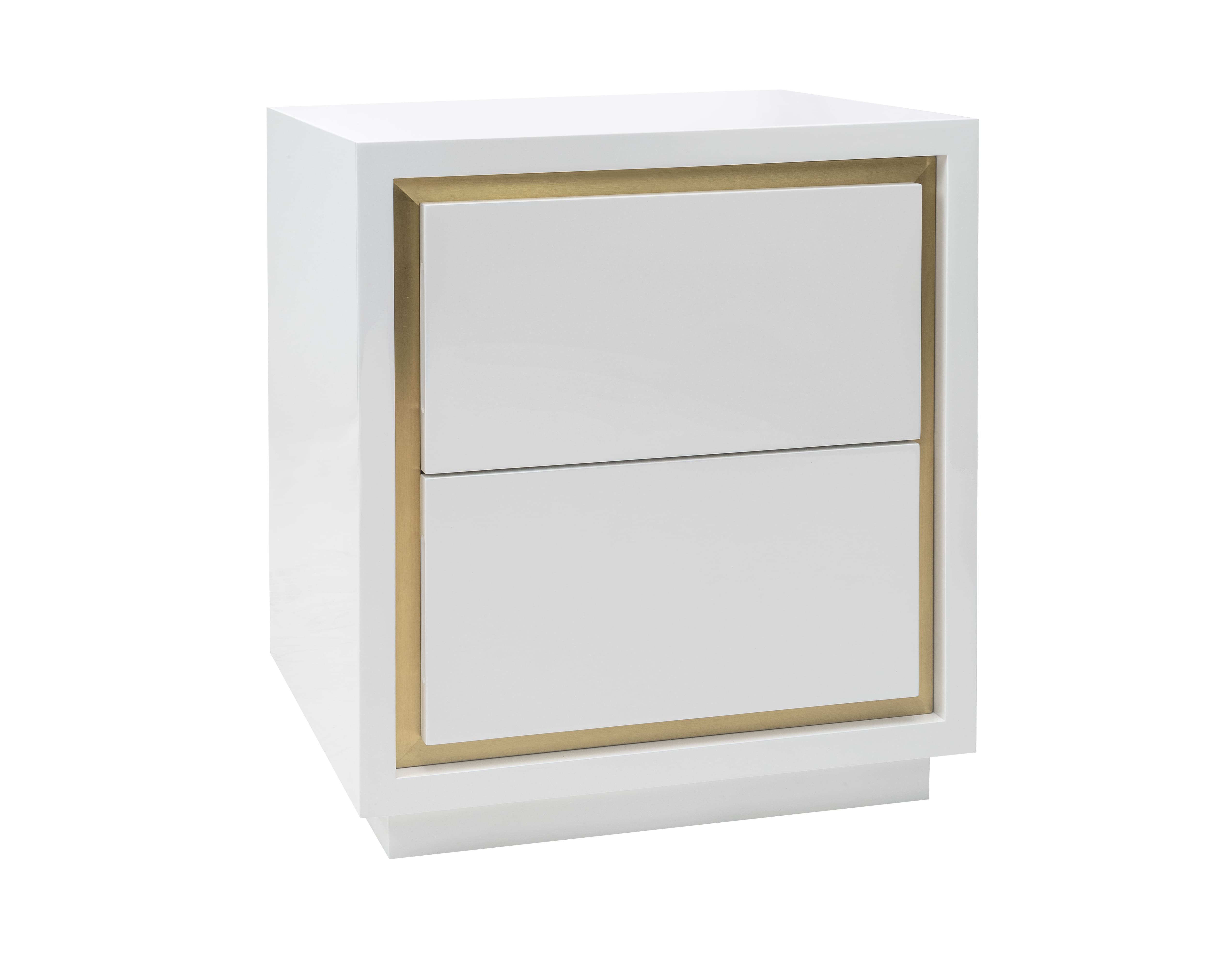Utopia Bedside Table - White High Gloss