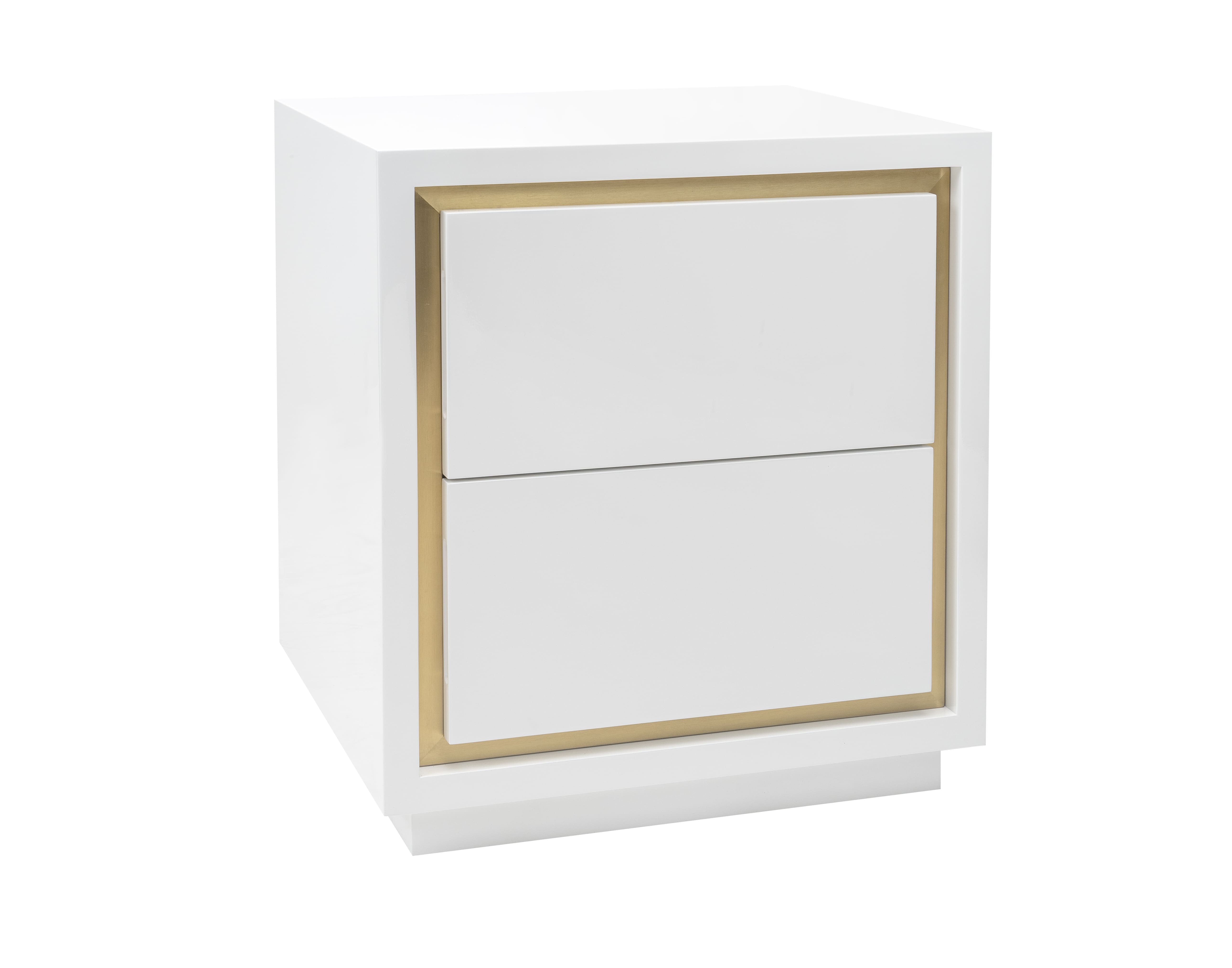 Utopia Bedside Table - White High Gloss