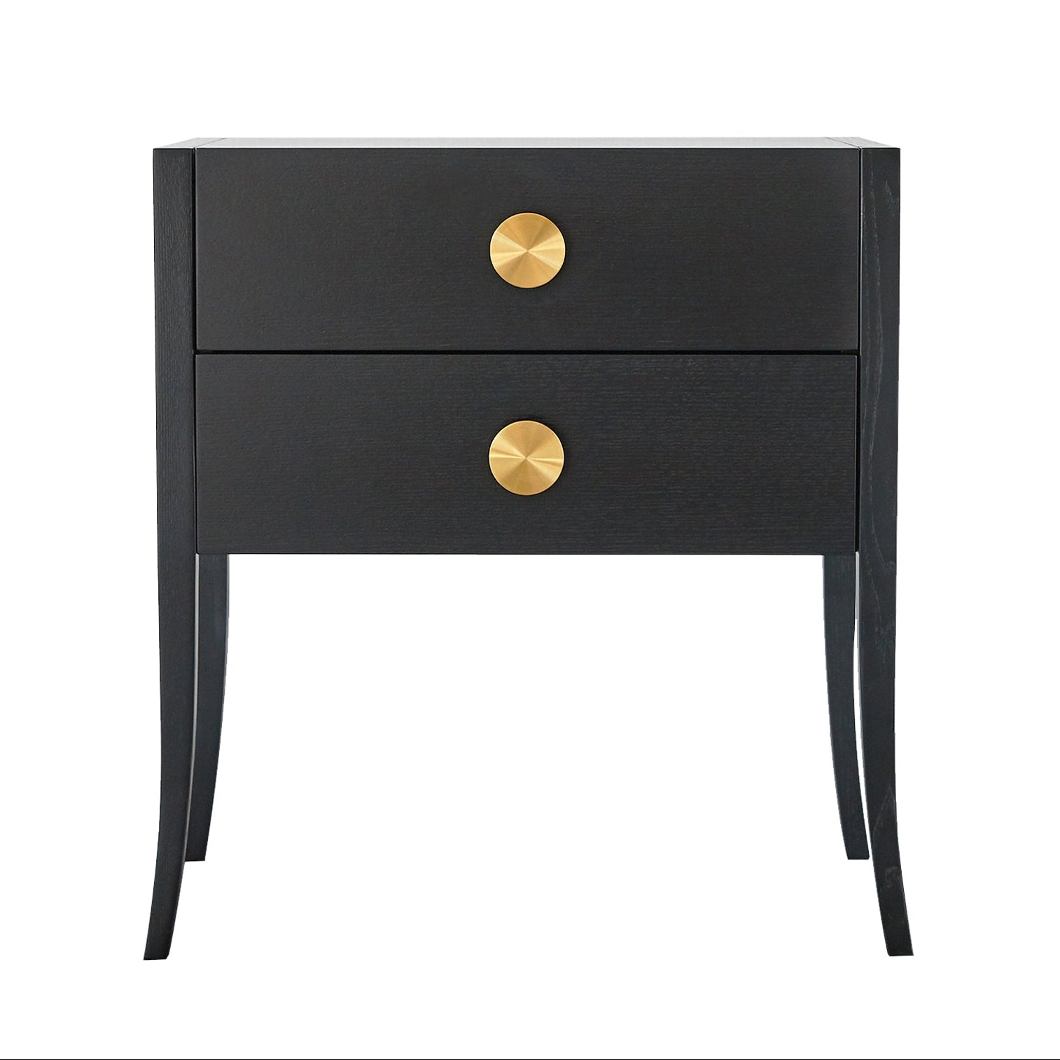 Orly Wenge Oak & Gold Bedside Table