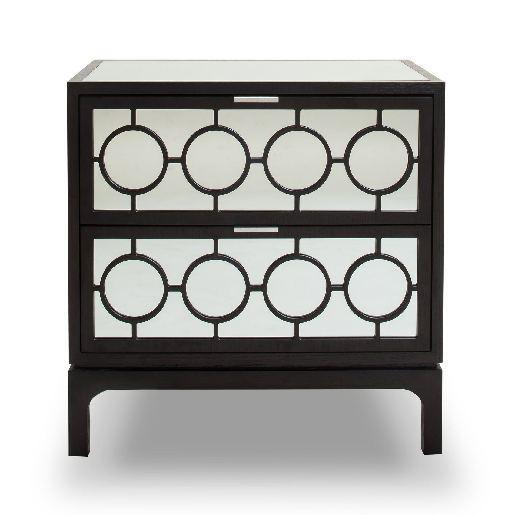 Marriott Wenge Oak & Mirror Bedside Table