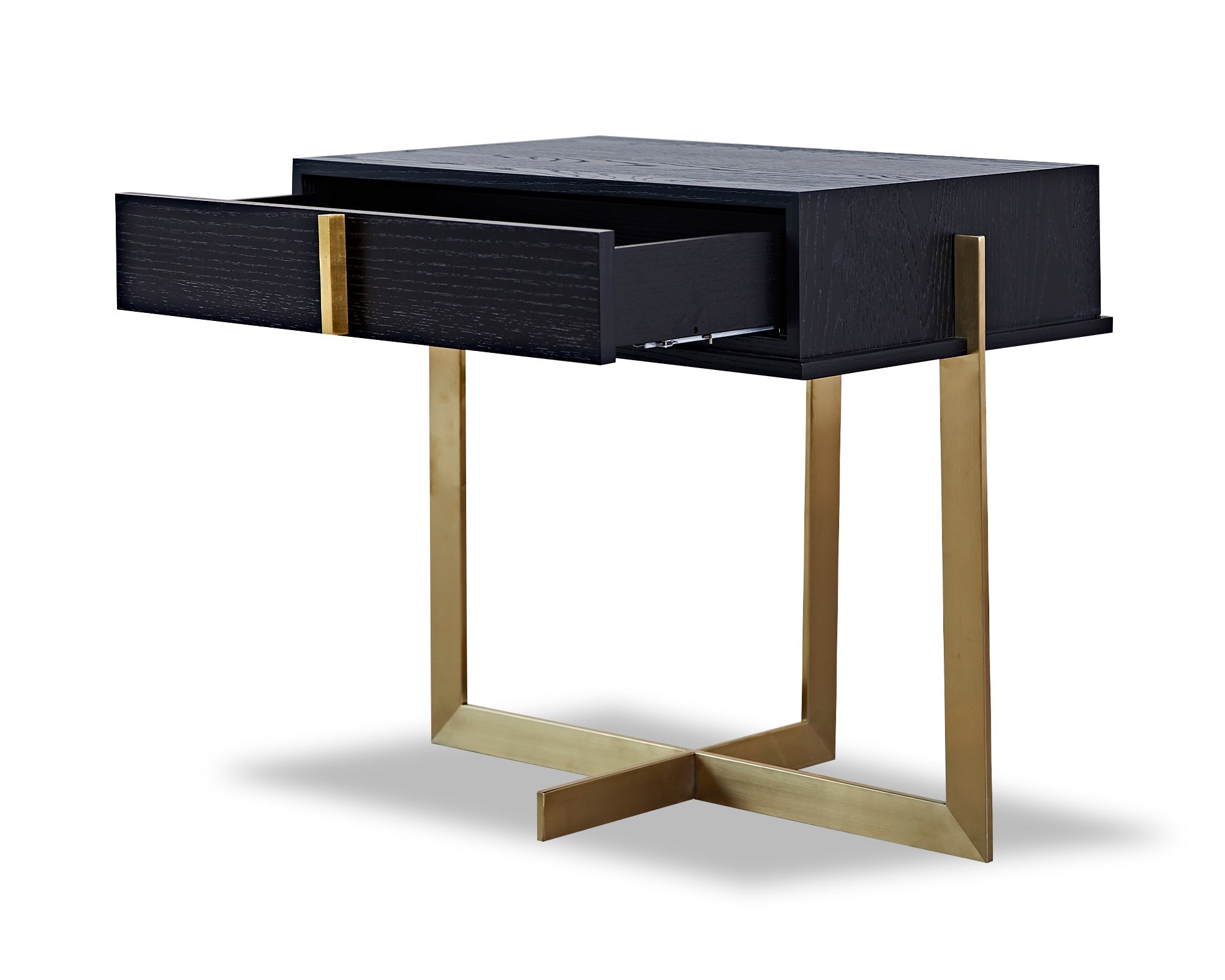 Archivolto Bedside Table - Wenge & Brushed Brass
