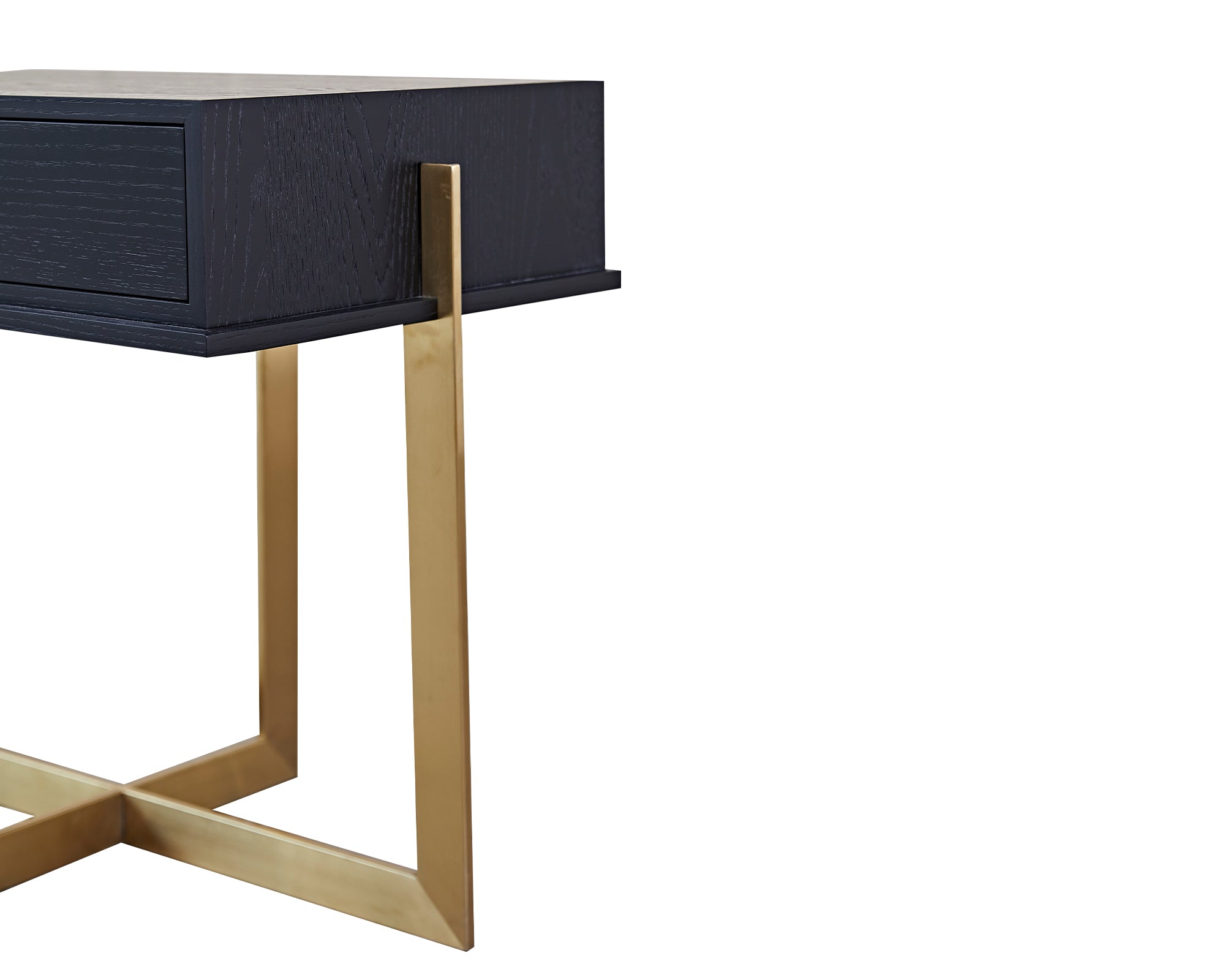 Archivolto Bedside Table - Wenge & Brushed Brass