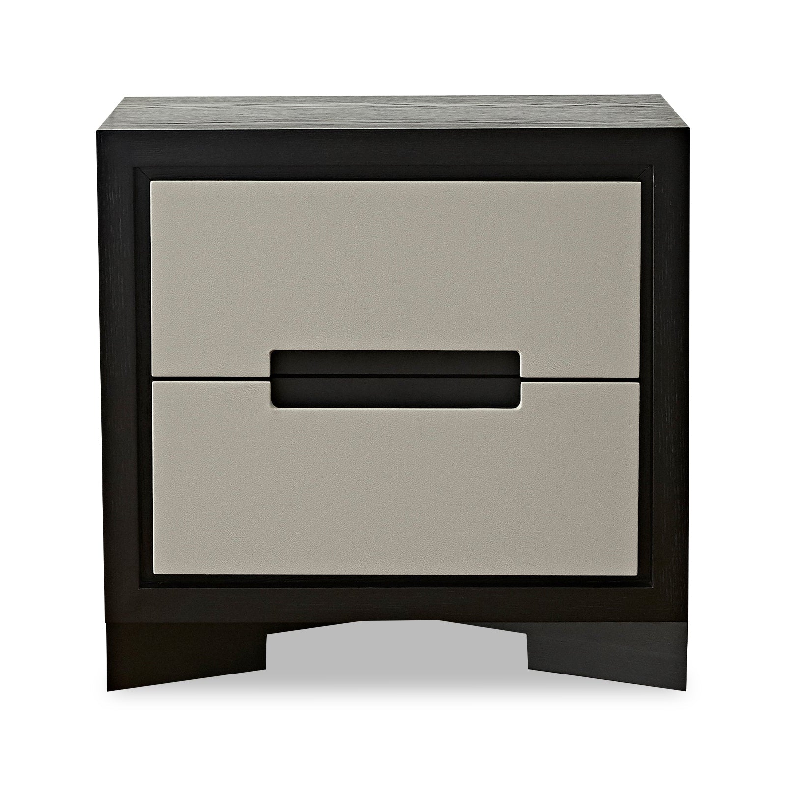 Ardel Grey Faux Leather & Wenge Ash Bedside Table