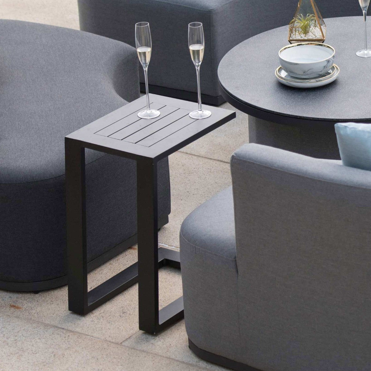 Aluminium Black Outdoor Side Table