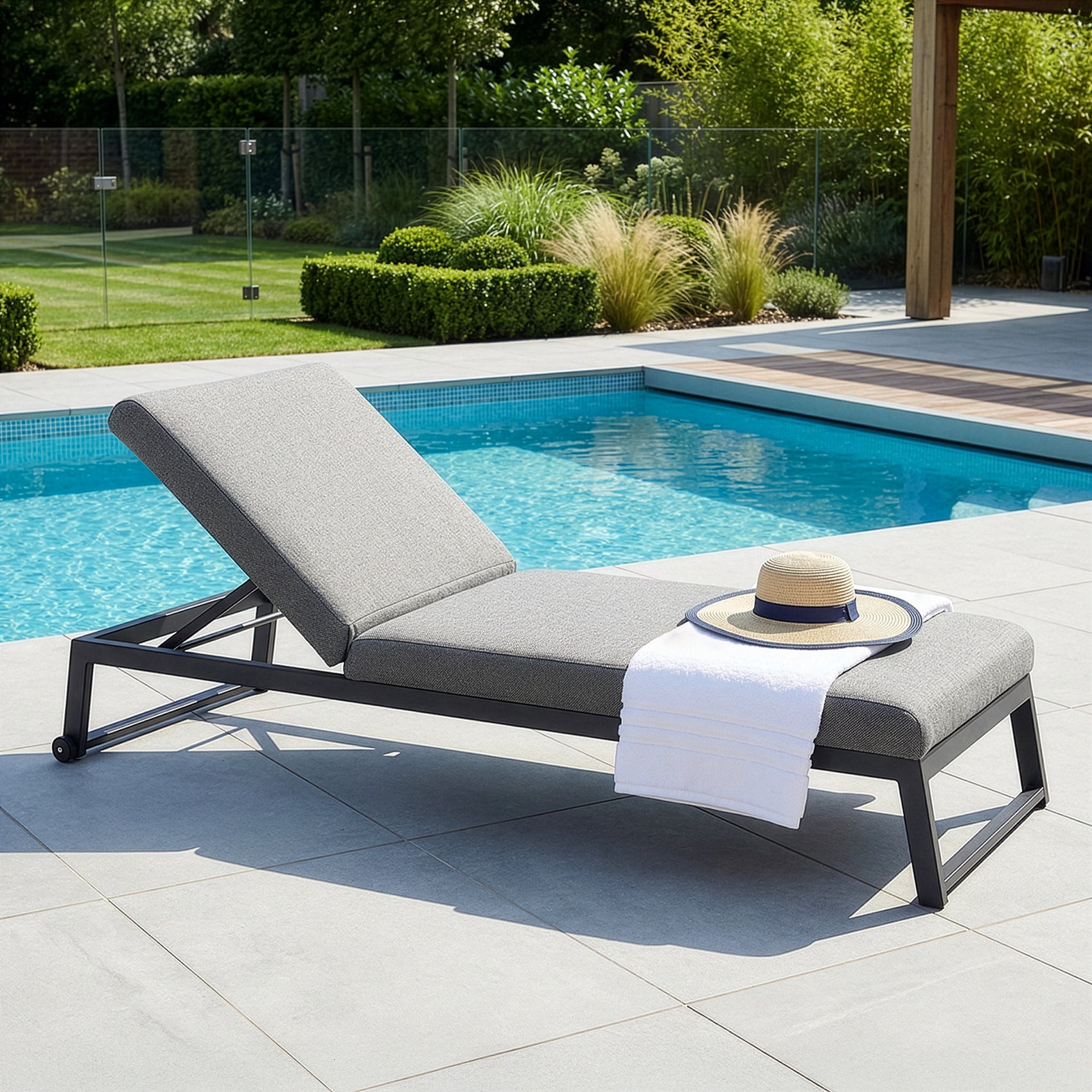 Allure Sunlounger - Zinc Grey