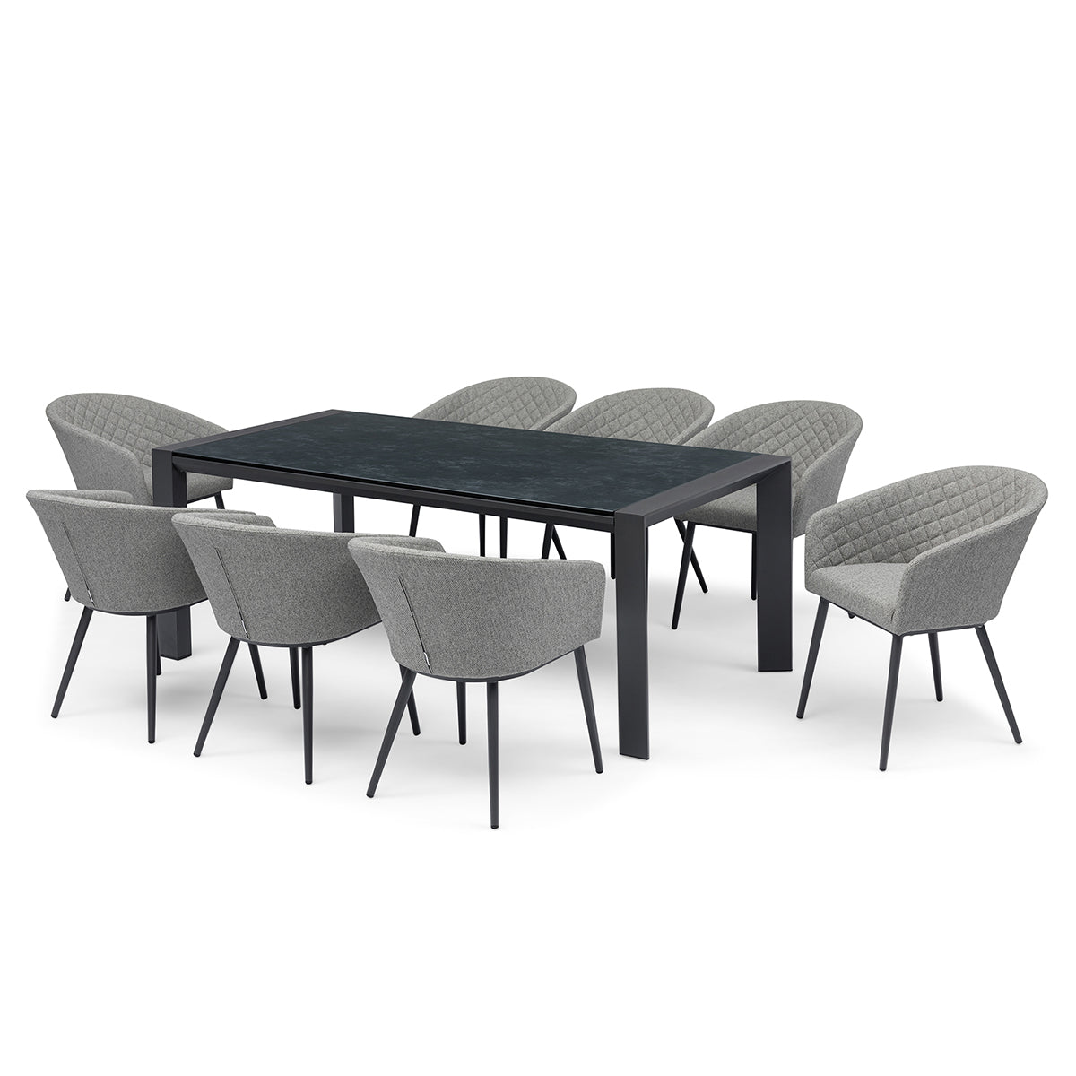 Ambition 10 Seater Extending Dining Set - Zinc Grey