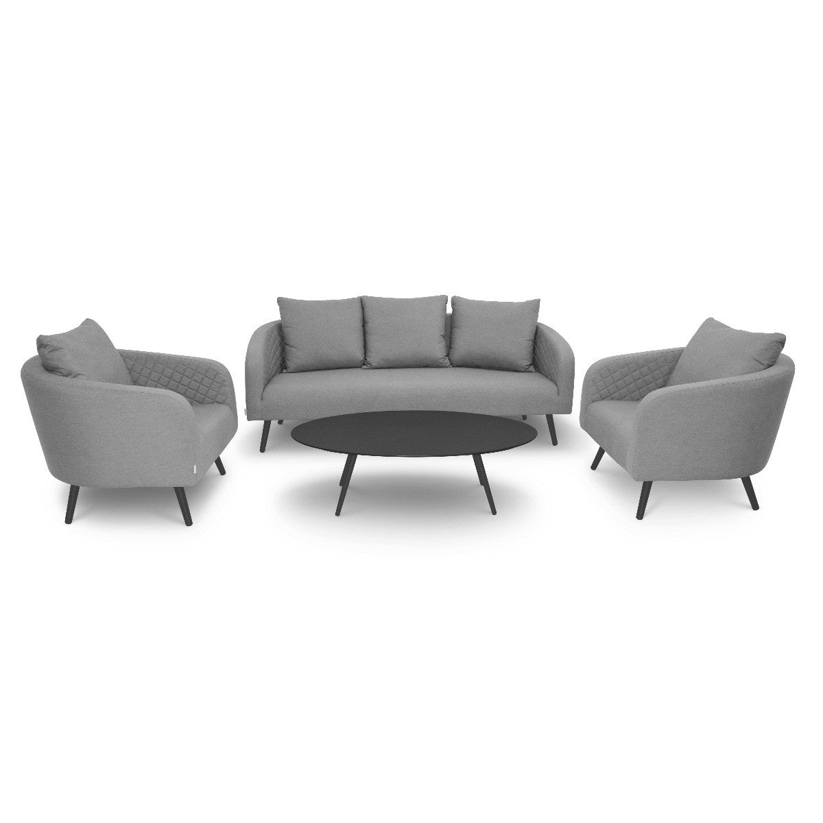 Maze Ambition Flanelle Grey Outdoor Sofa Set | 5 Seater