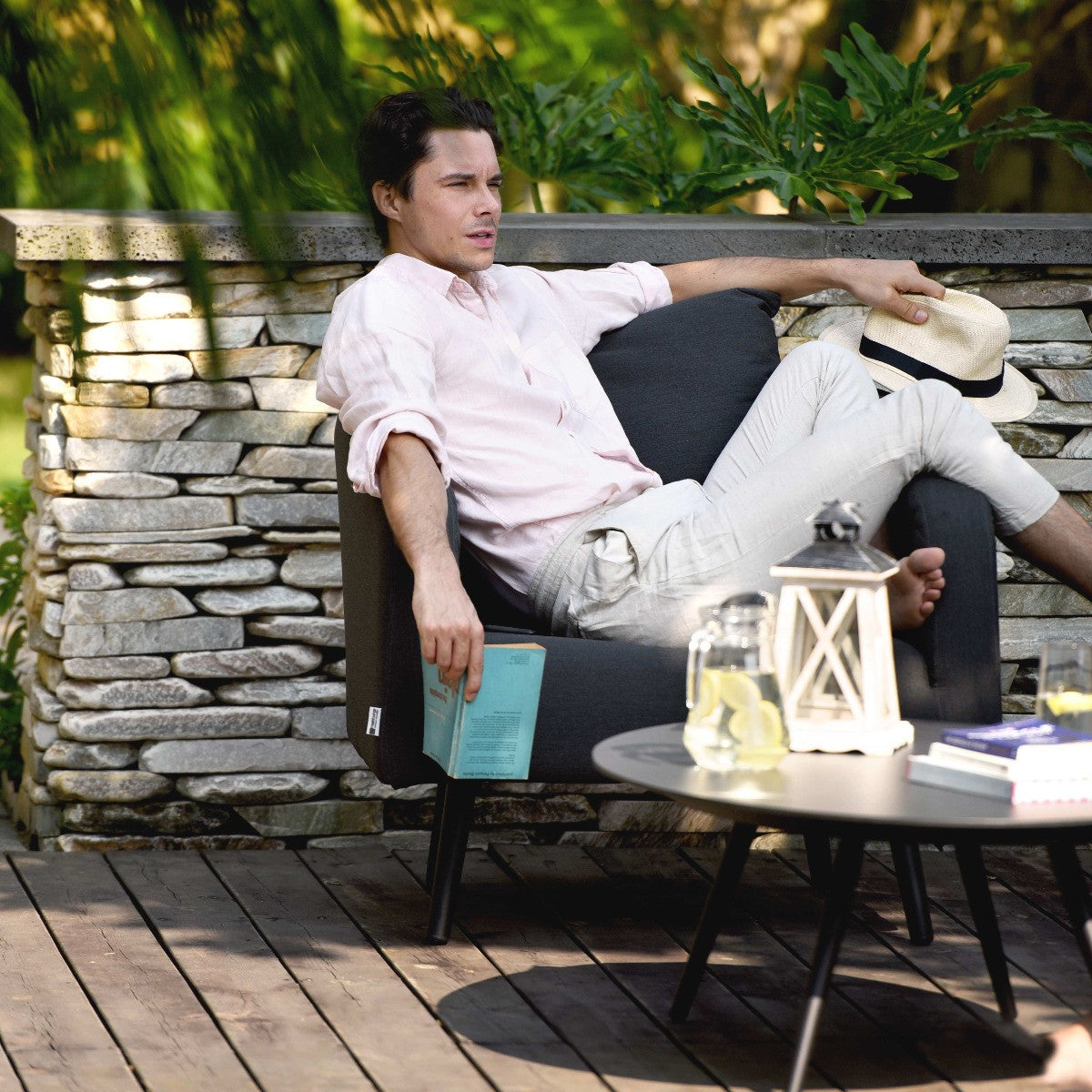 Maze Ambition Charcoal Black Outdoor Sofa Set | 5 Seater