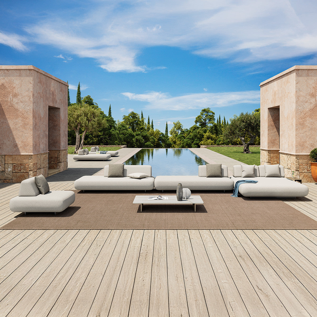 Cannes Large Corner Daybed Set