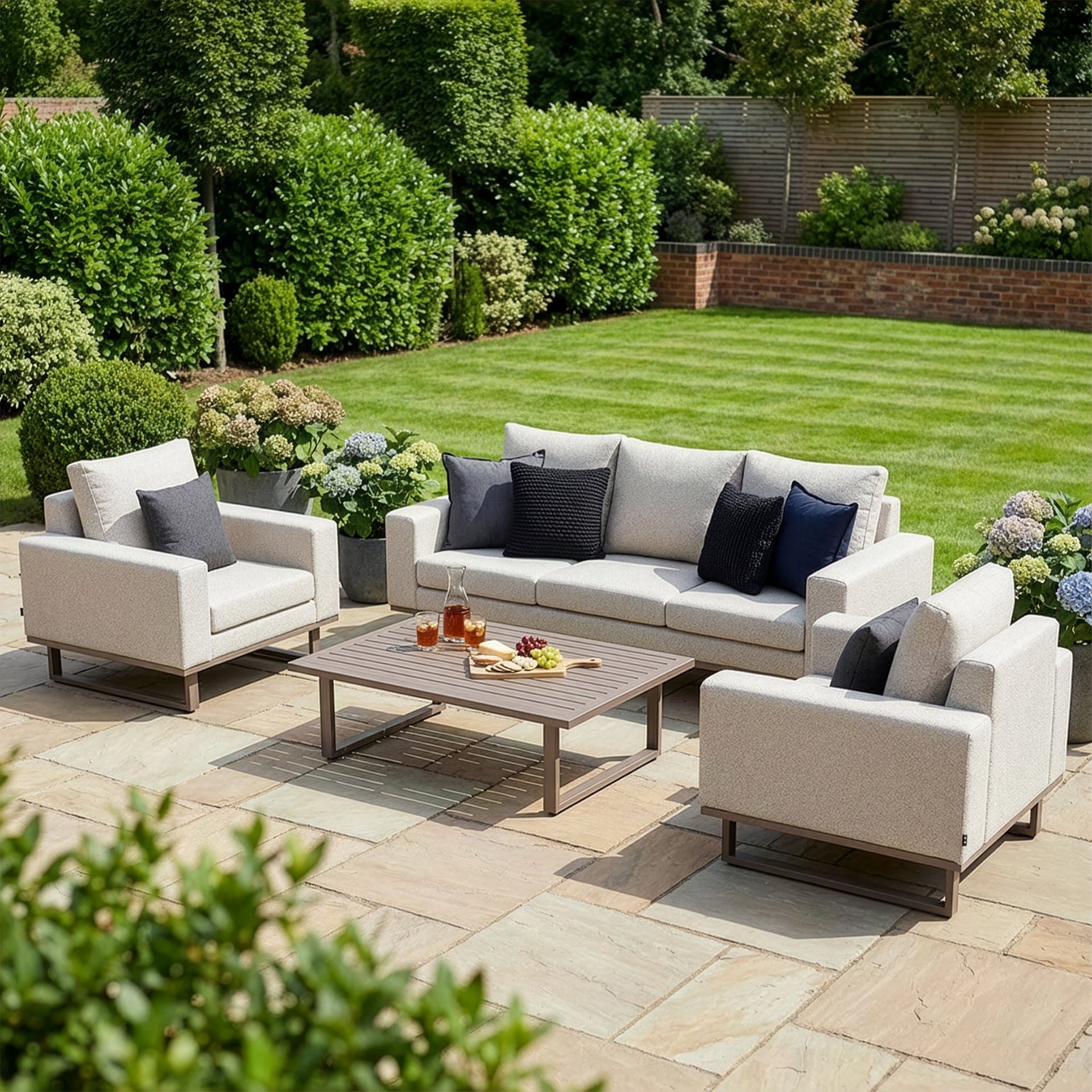 Ethos 3 Seater Sofa Set - Latte