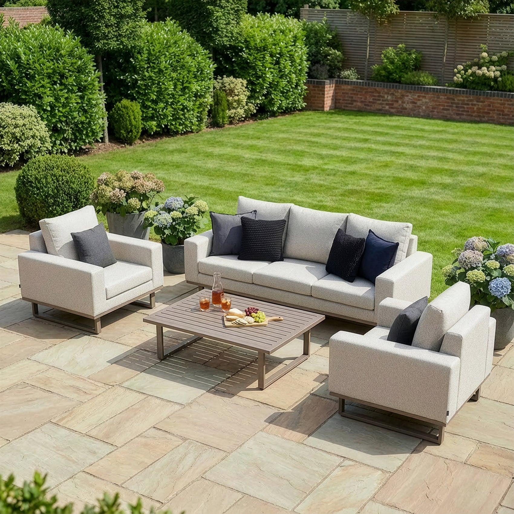 Ethos 3 Seater Sofa Set - Latte