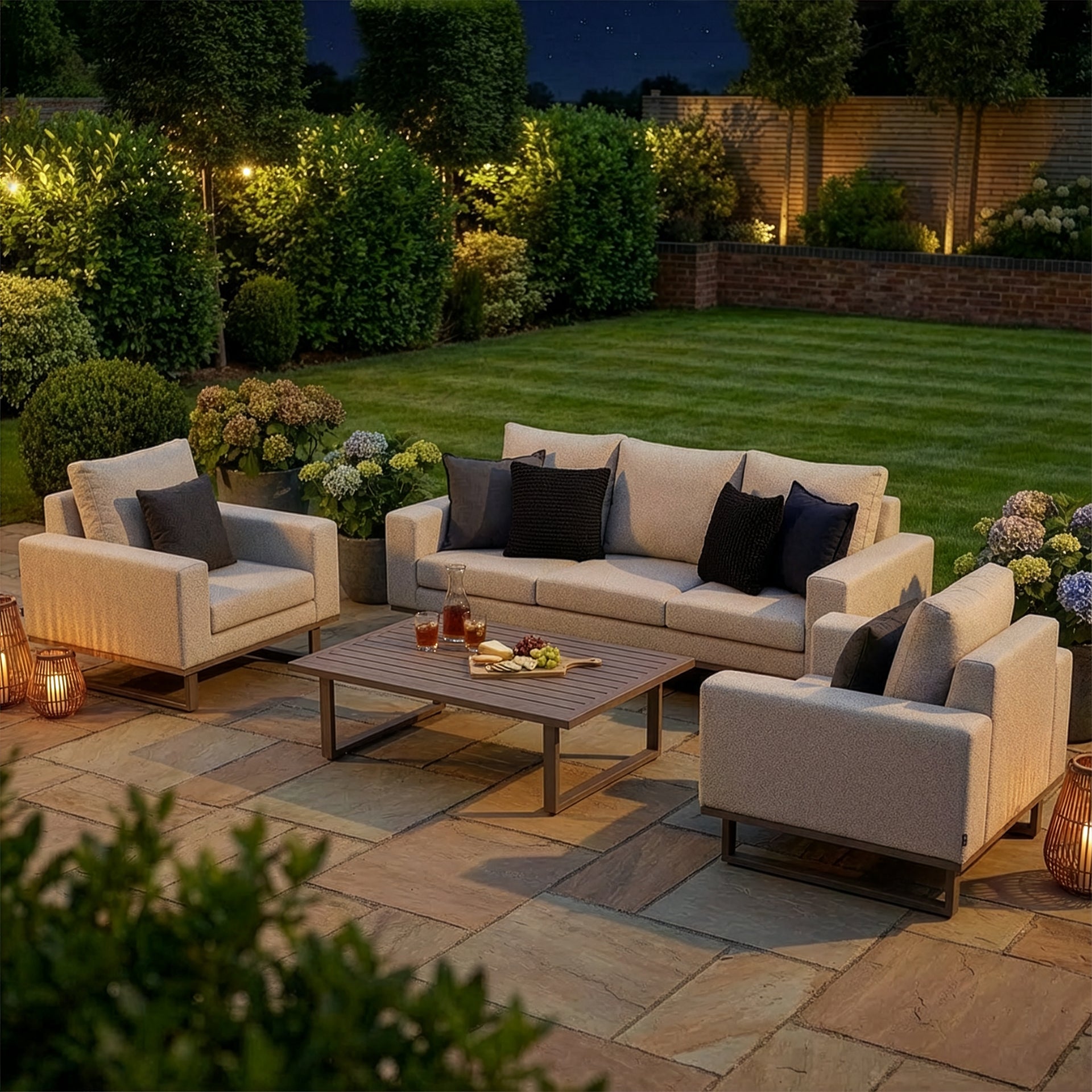 Ethos 3 Seater Sofa Set - Latte