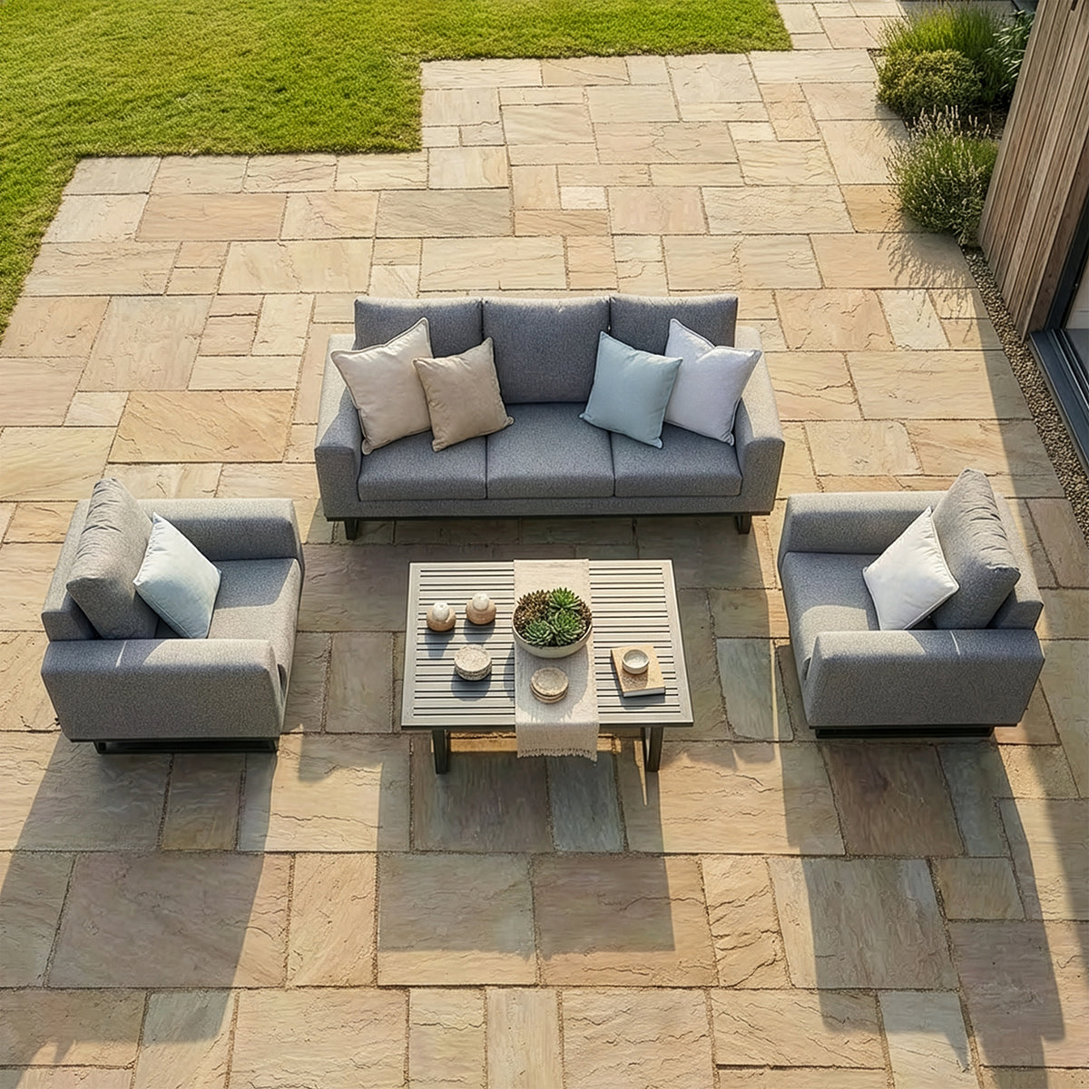 Ethos 3 Seater Sofa Set - Zinc Grey