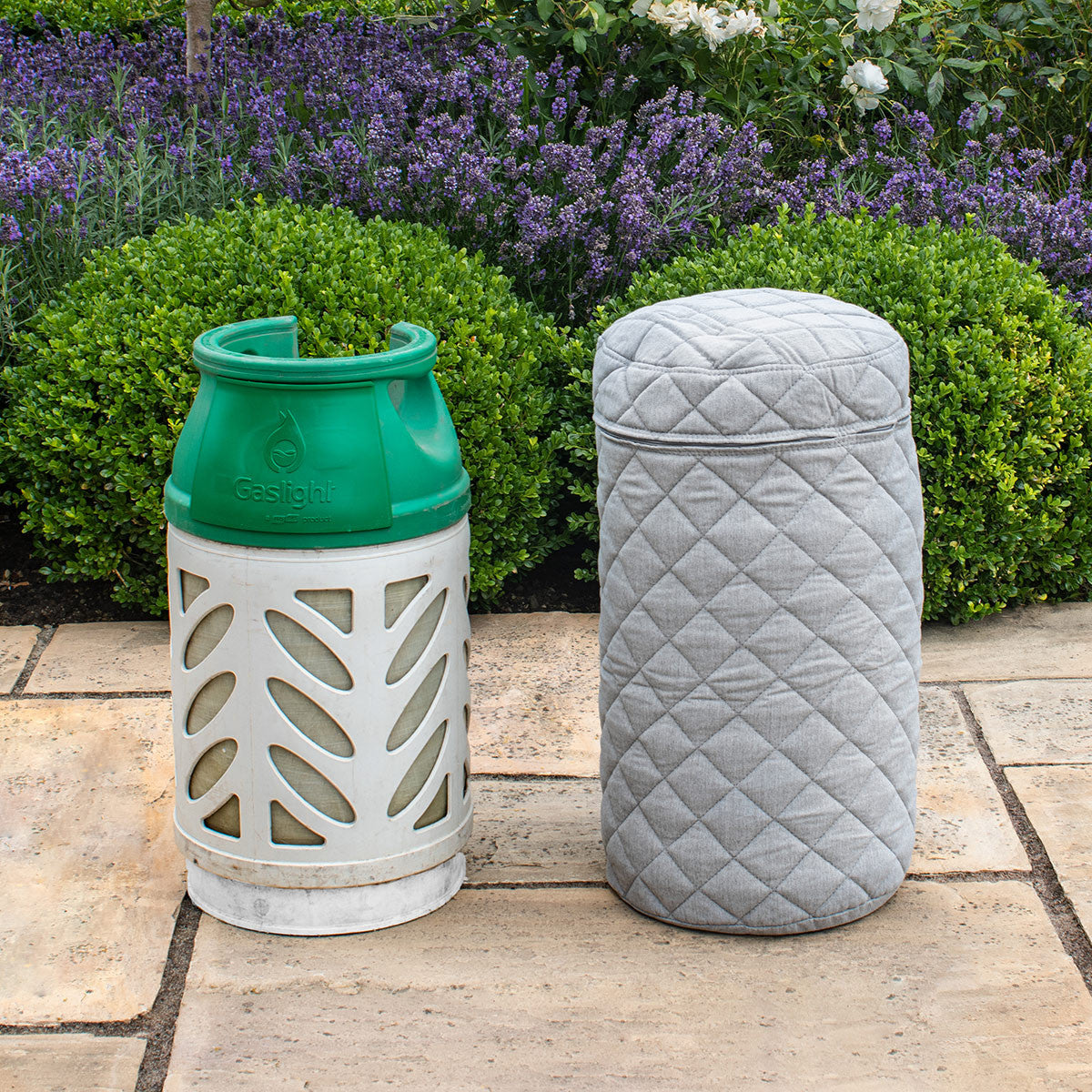 Lead Chine Light Grey Fabric 10Kg Gas Bottle Cover