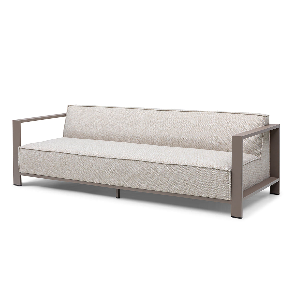 Ibiza 3 Seater Sofa Set with Square Coffee Table - Latte