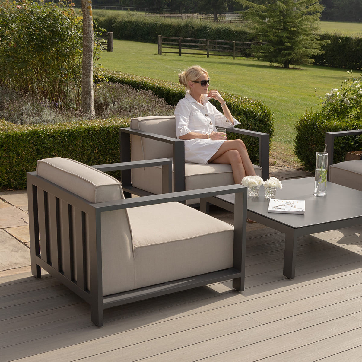 Ibiza Oatmeal Beige Outdoor Armchair