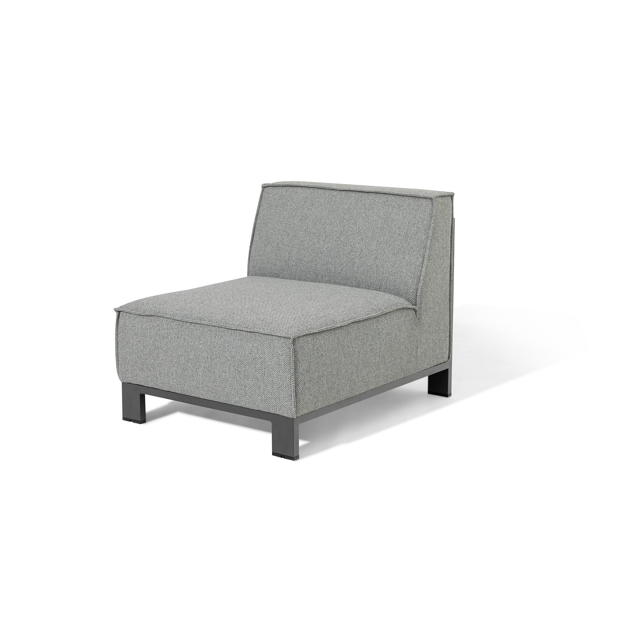 Ibiza Large Corner Sofa Set with Round Coffee Table - Zinc Grey