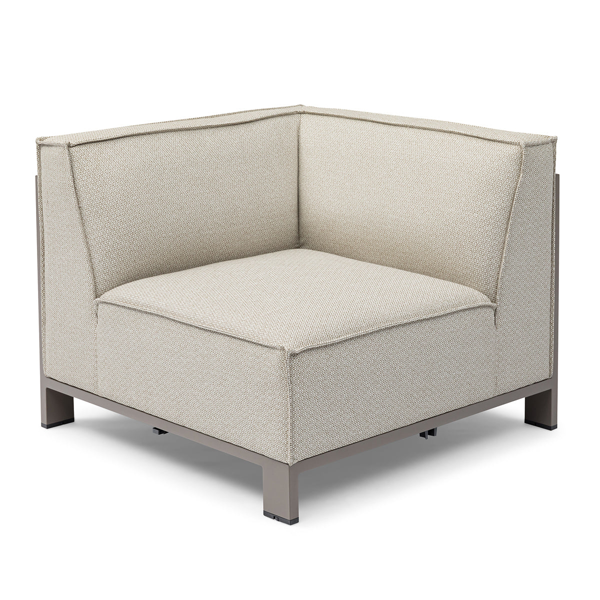 Ibiza Medium Corner Sofa Set with Square Coffee Table - Latte
