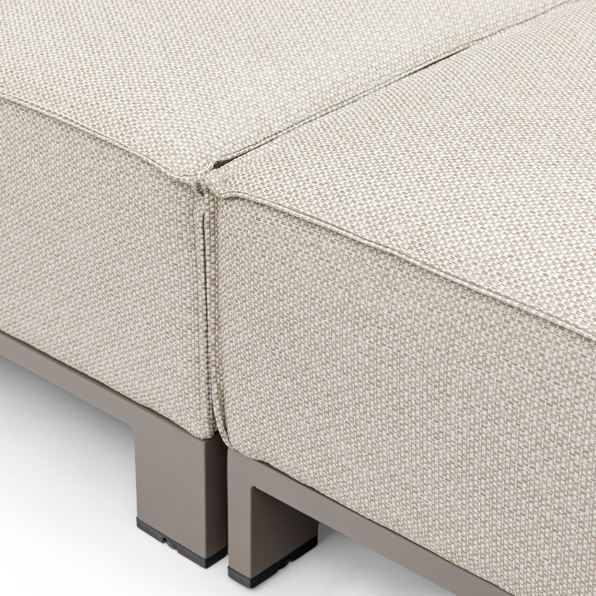 Ibiza Medium Corner Sofa Set with Round Coffee Table - Latte