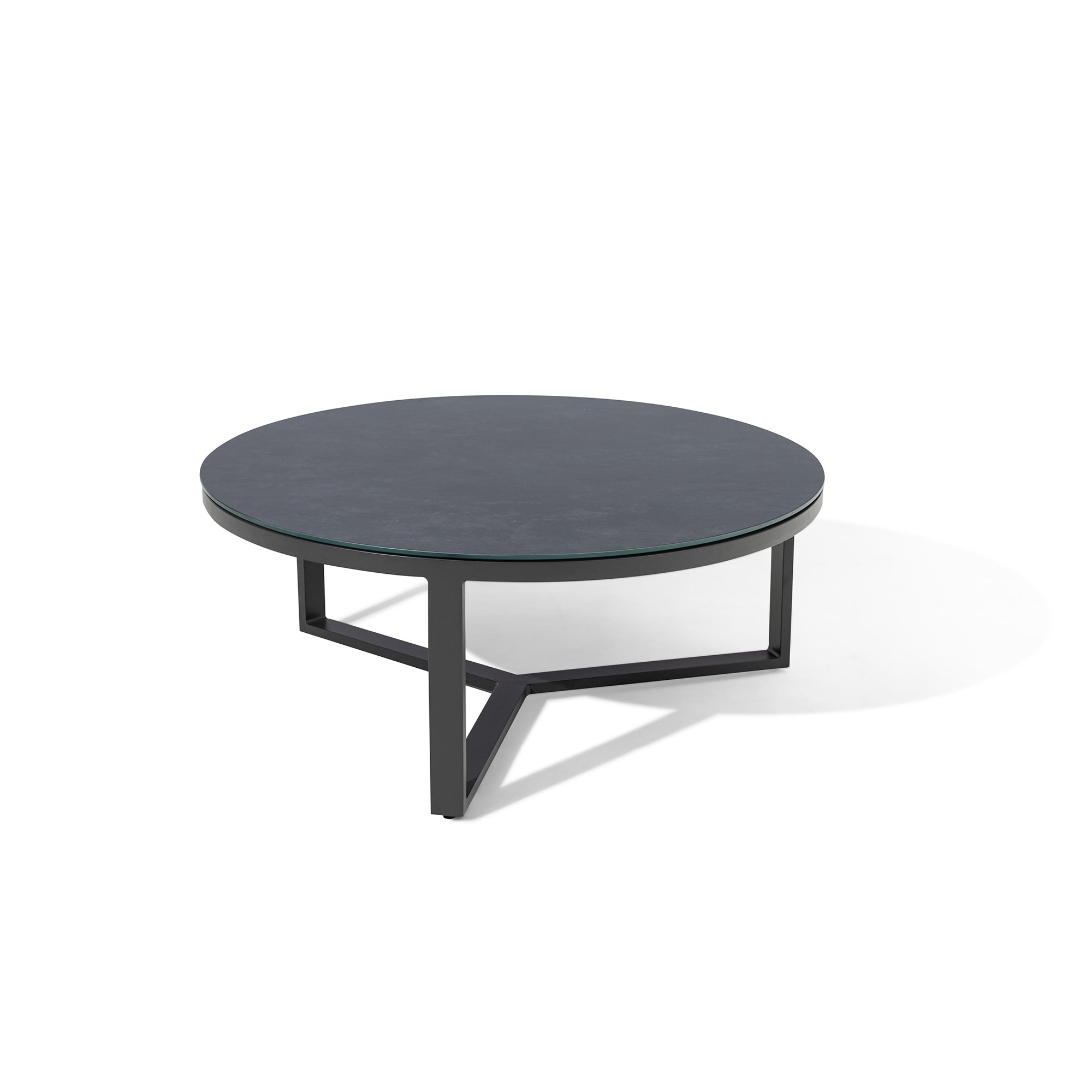 Ibiza Small Corner Sofa Set with Round Coffee Table - Zinc Grey