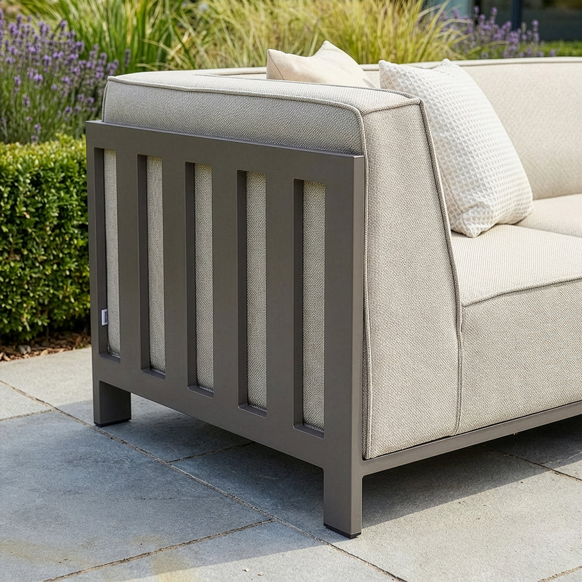 Ibiza U Shape Sofa Set with Square Coffee Table - Latte