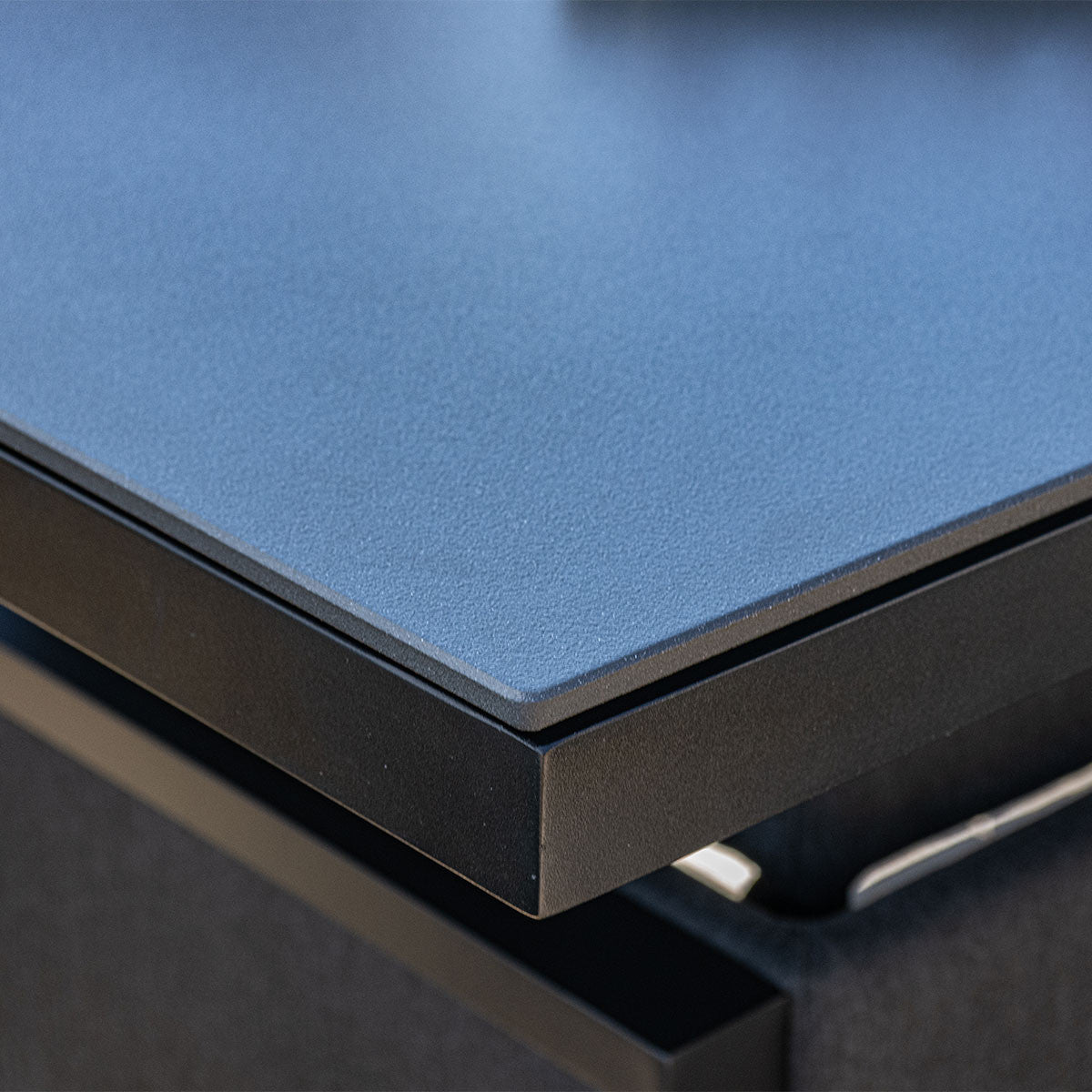 Maze Pulse Charcoal Black Outdoor Sofa Dining Set with Rising Table | 6 Seater