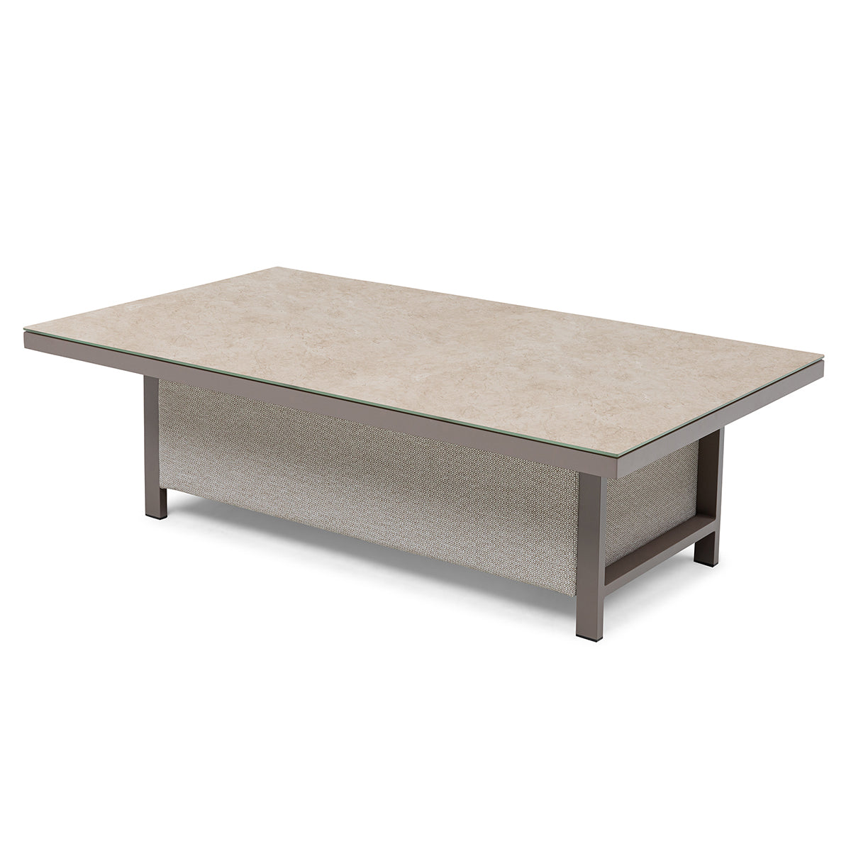 Pulse Rectangular Corner Dining Set with Rising Table - Latte