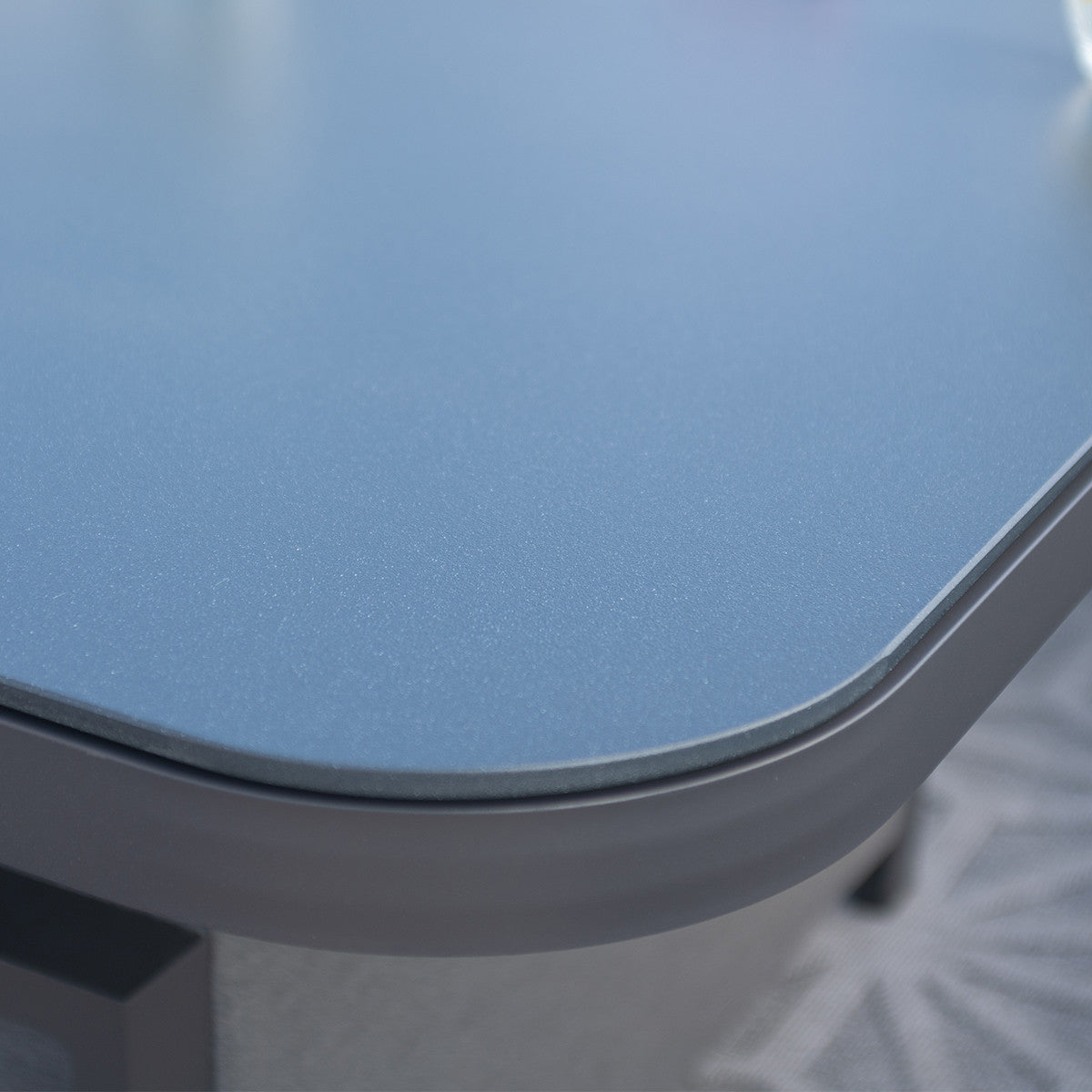 Maze Pulse Flanelle Grey Square Outdoor U Shape Sofa Dining Set with Rising Table | 8-10 Seater