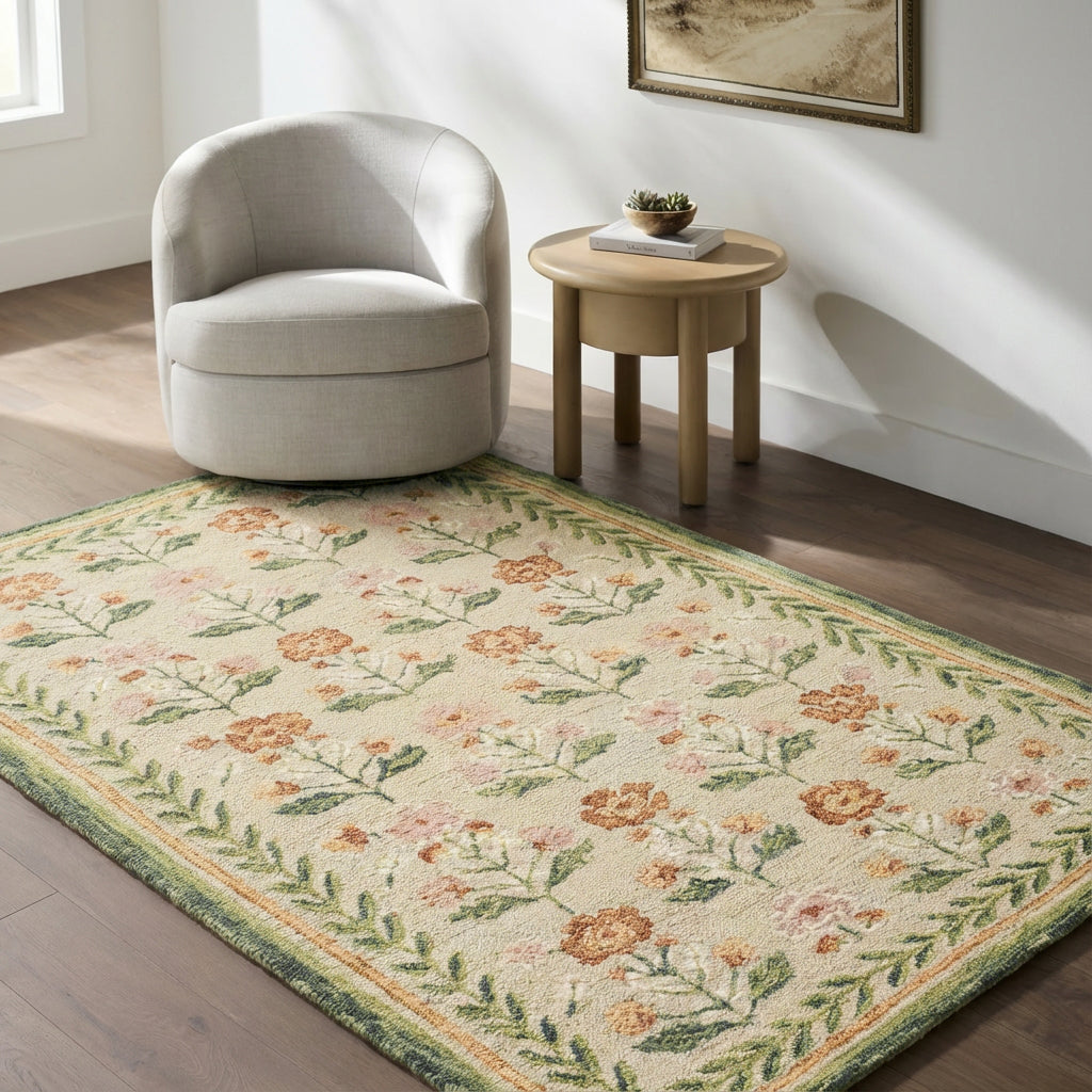 Fairfax Global Wool Global Green & Olive Rug 153x219cm - room setting
