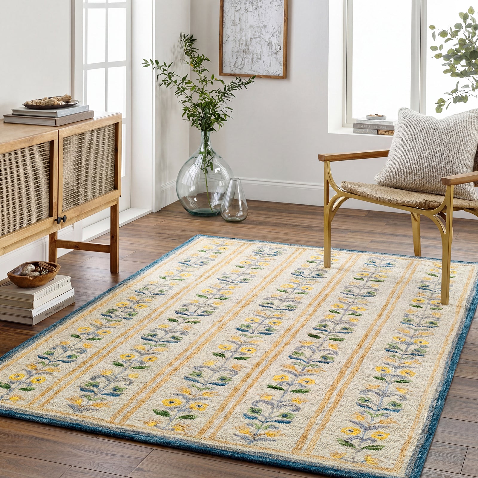 Fairfax Global Wool Global Beige & Ivory Rug 153x219cm - room setting
