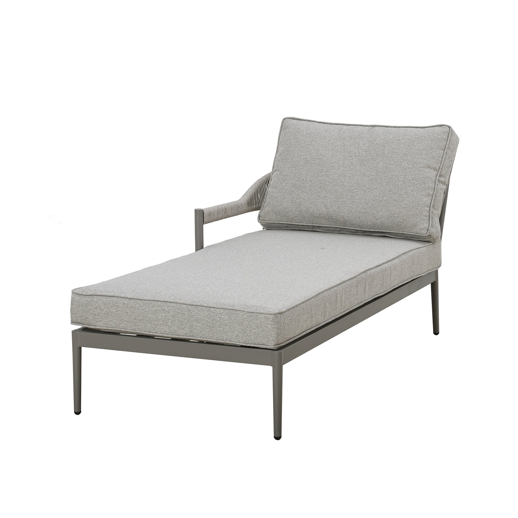 Florence Grey Cool Linen Double Sunlounger Set